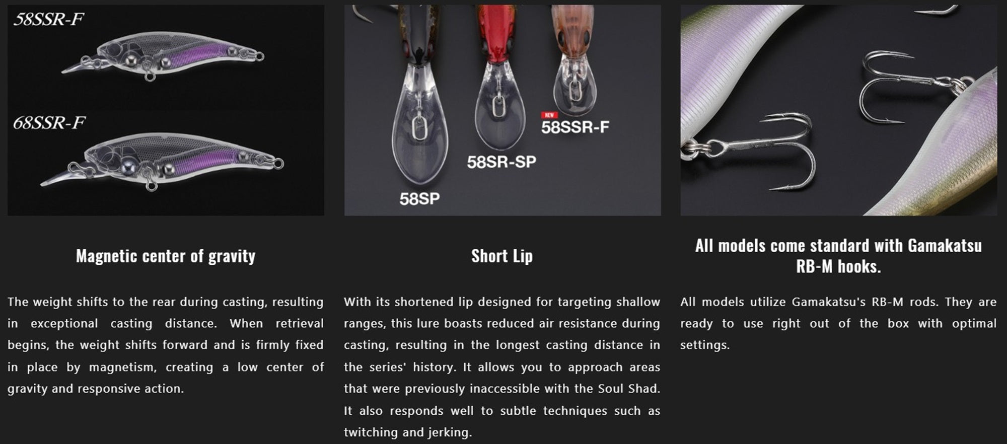 Jackall Soul Shad 68SSR F Floating Lure High Flash Silver & Black (0888)