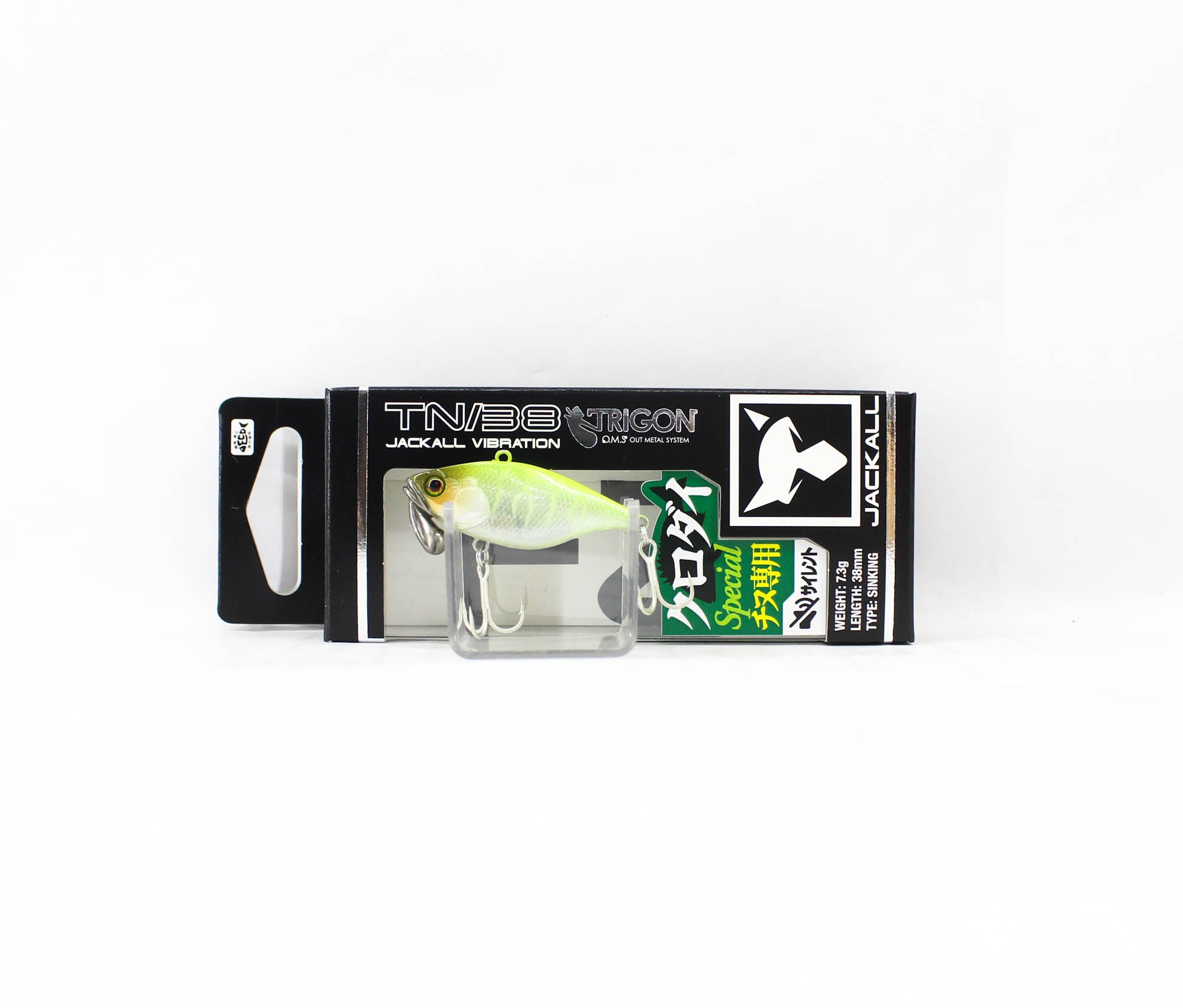 Jackall TN 38 Trigon Vibration Lure Glow Ghost Chartreuse Pearl (2288)