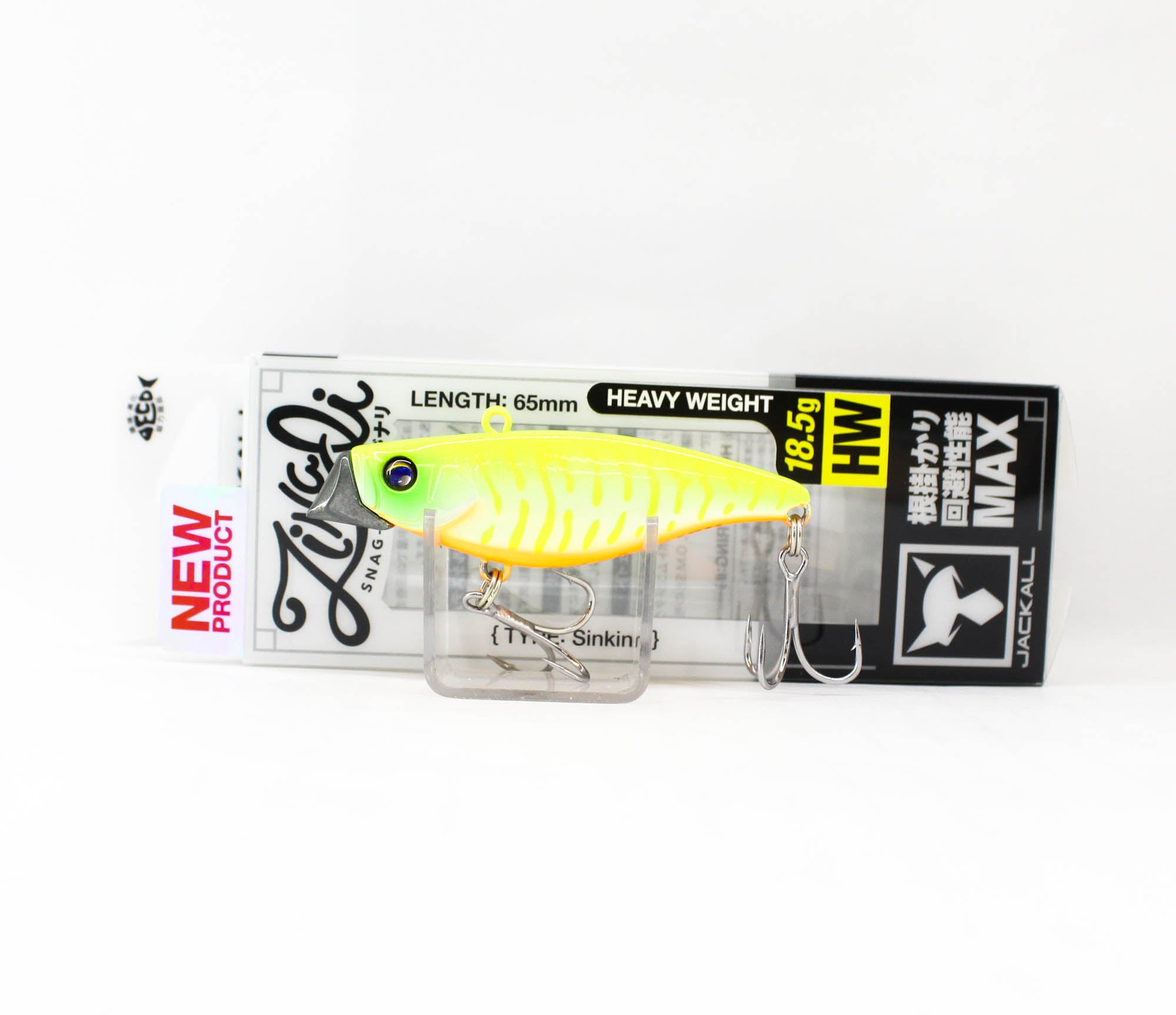 Jackall Zinali 63mm 24 grams Sinking Lure Glow Chart Pearl (5807)