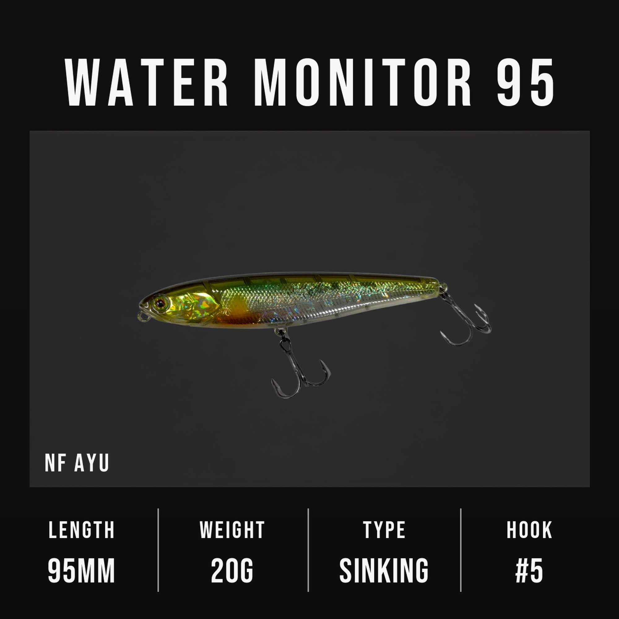 Jackall Water Monitor 95 Sinking Lure NF Ayu (9072)