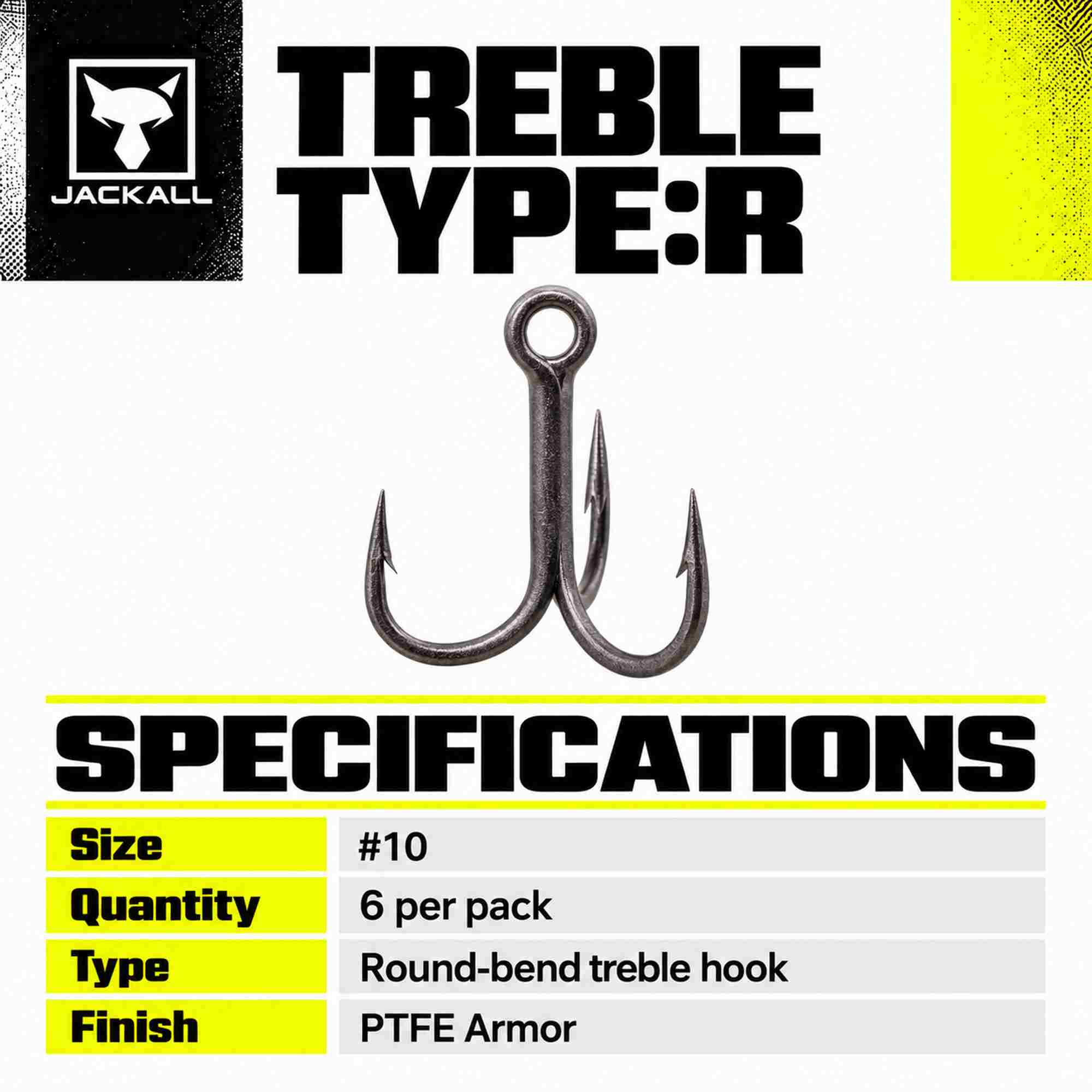 Jackall Treble Hook Type R Size 10 (9492)