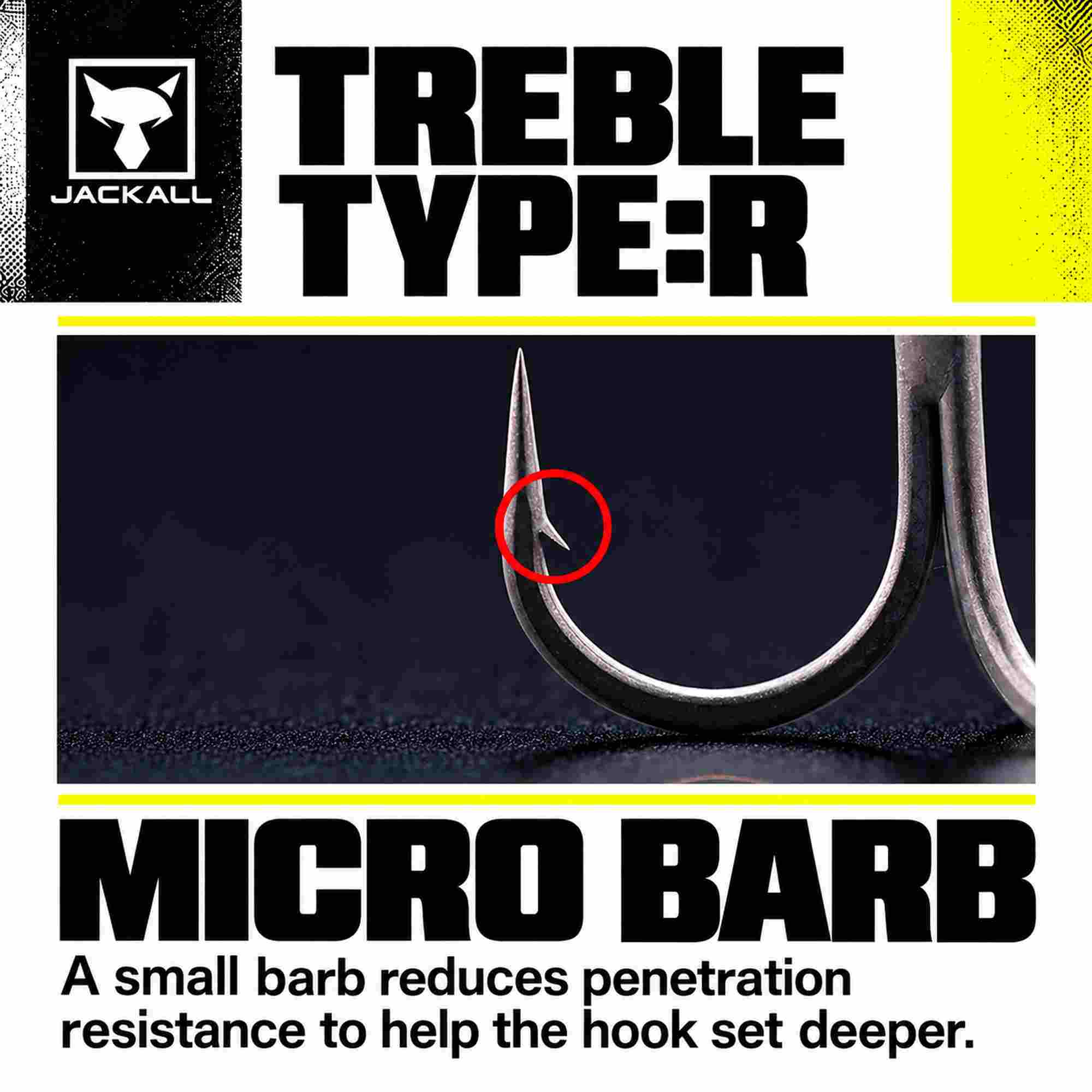 Jackall Treble Hook Type R Size 8 (9508)