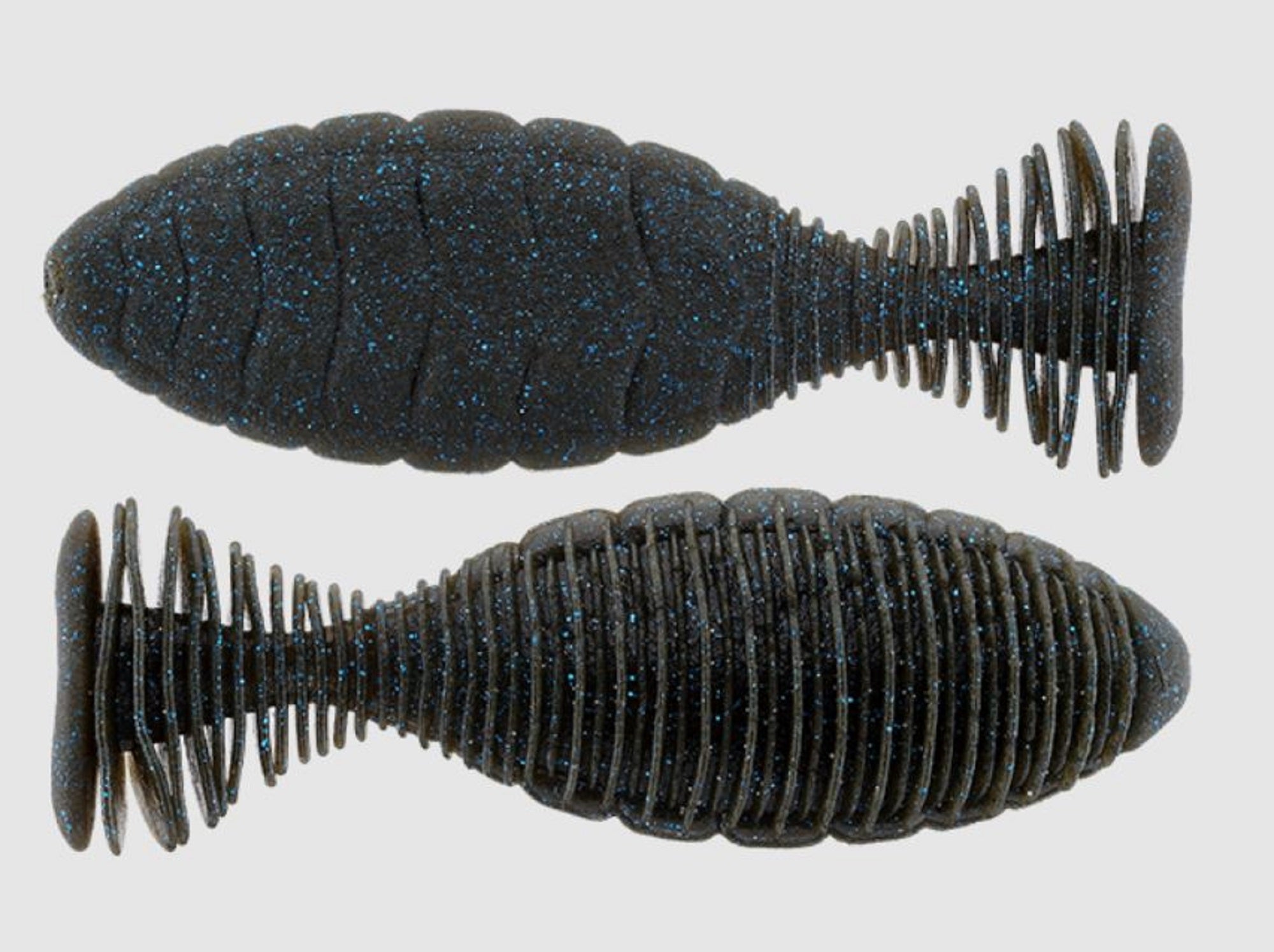 Jackall Soft Lure Shibo Flat 4.8 Inch Dark Green Pumpkin Blue Flake (1297)