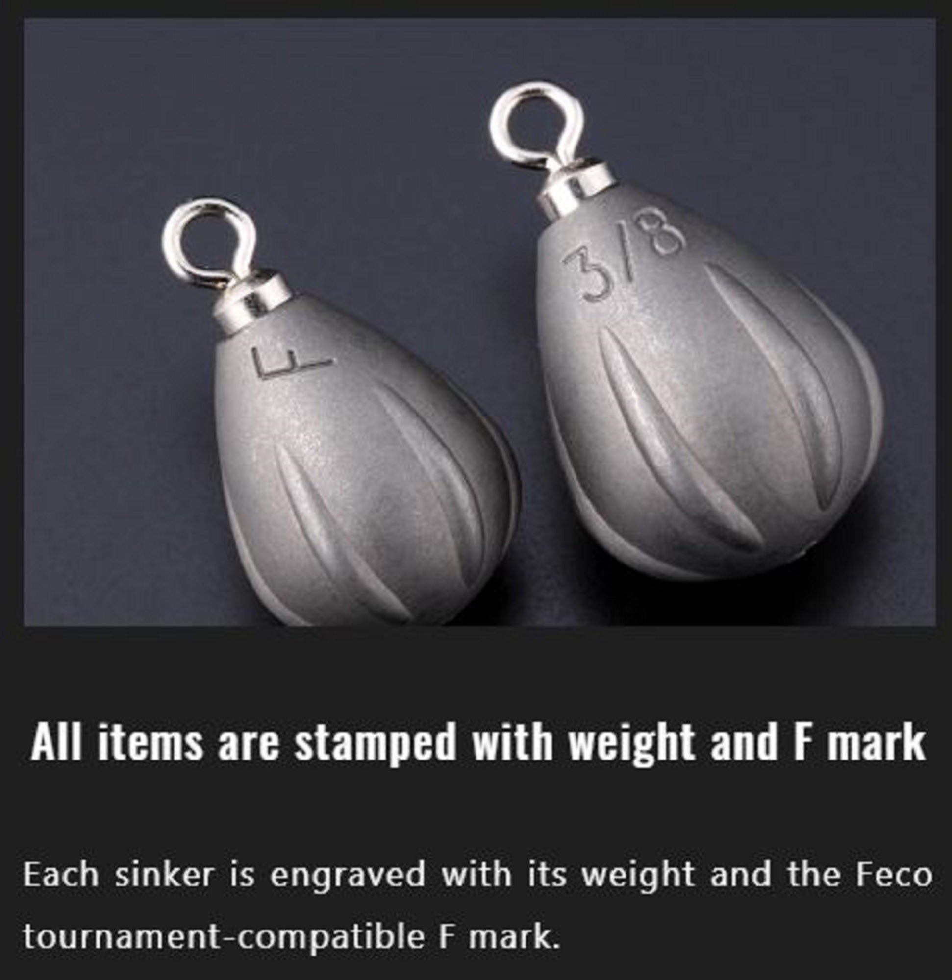 Jackall Tungsten Teardrop Down shot Sinker Size 0.6 grams (1457)