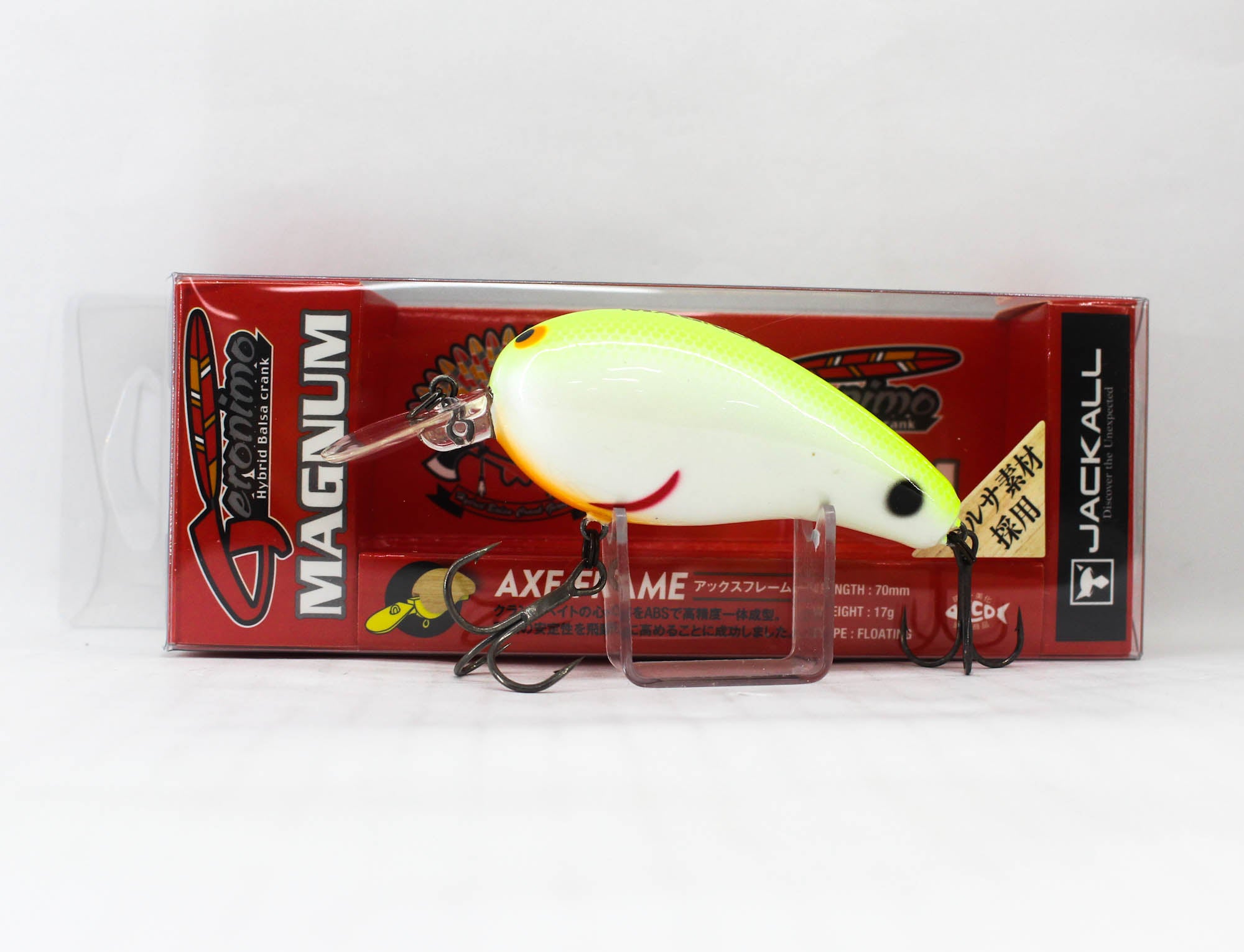Jackall Geronimo Magnum 70mm Floating Lure Chart Back Pearl Strike (2706)