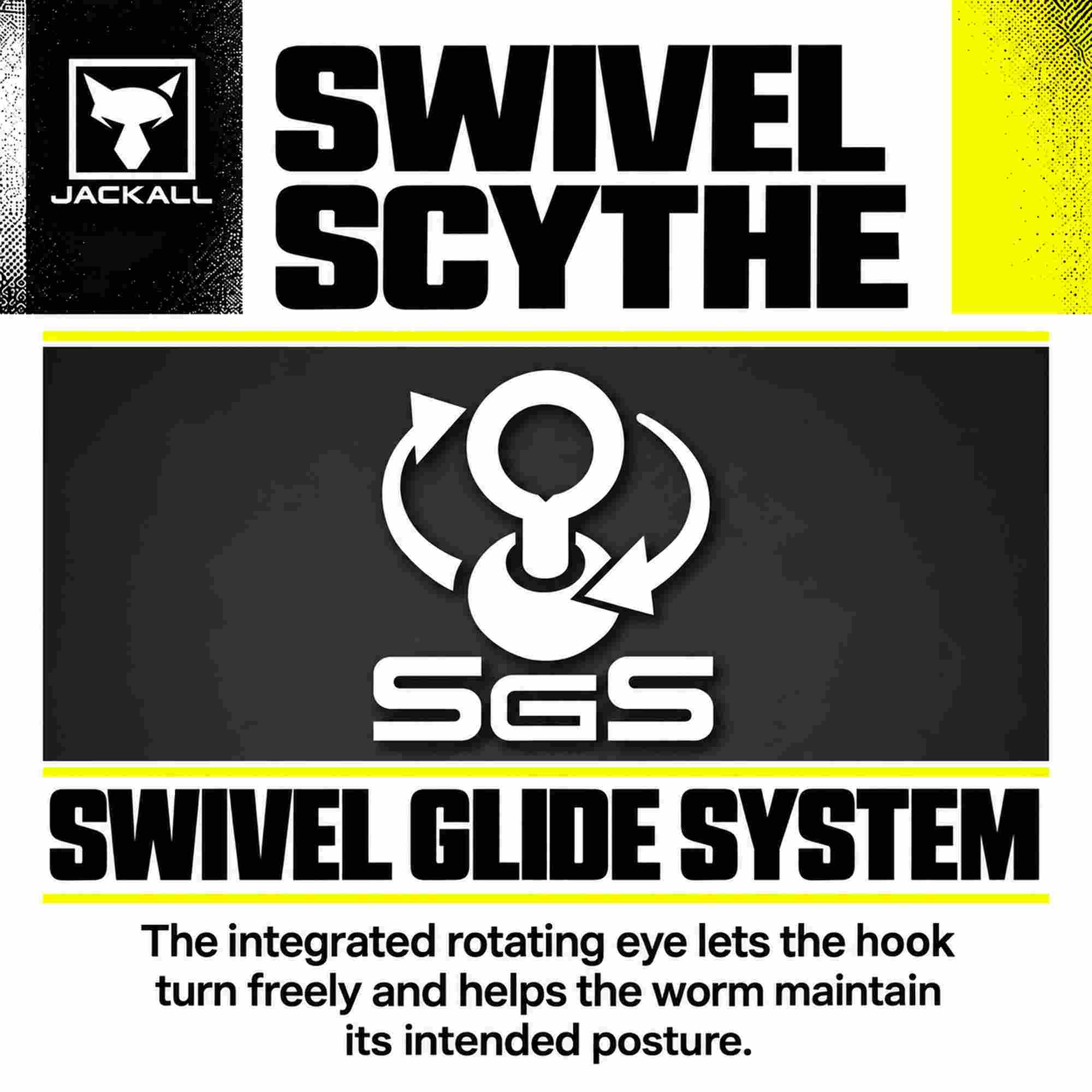 Jackall Hooks Swivel Scythe 4 per Pack Size 2/0 (9002)