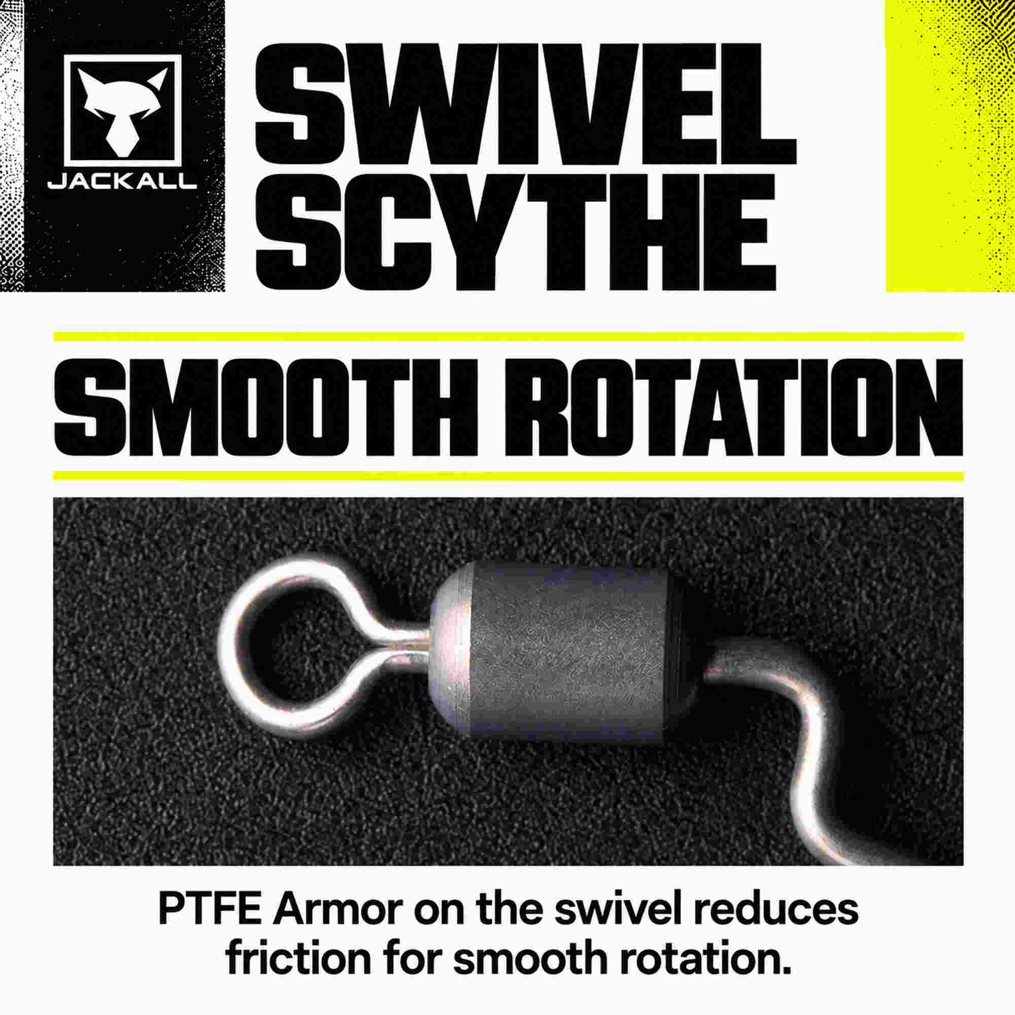 Jackall Hooks Swivel Scythe 4 per Pack Size 2/0 (9002)