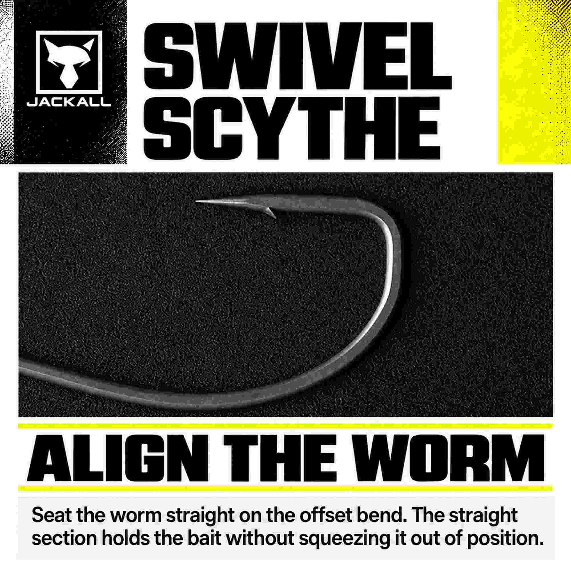 Jackall Hooks Swivel Scythe 4 per Pack Size 5/0 (9033)