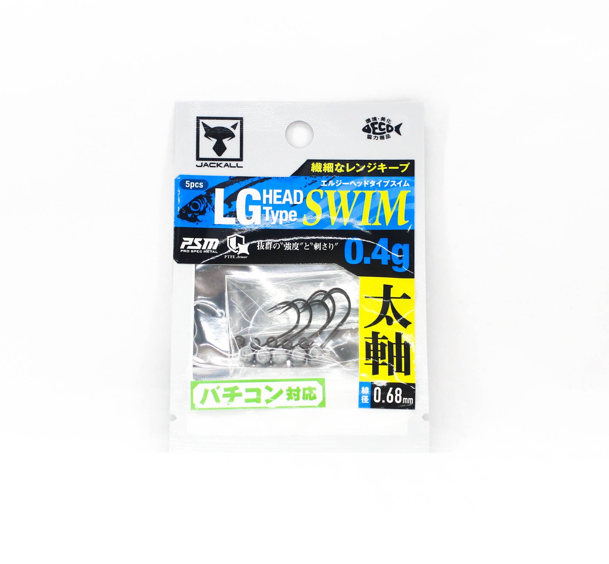 Jackall Jig Head LG Head Type Swim L Size 0.4g 5pcs (1487)