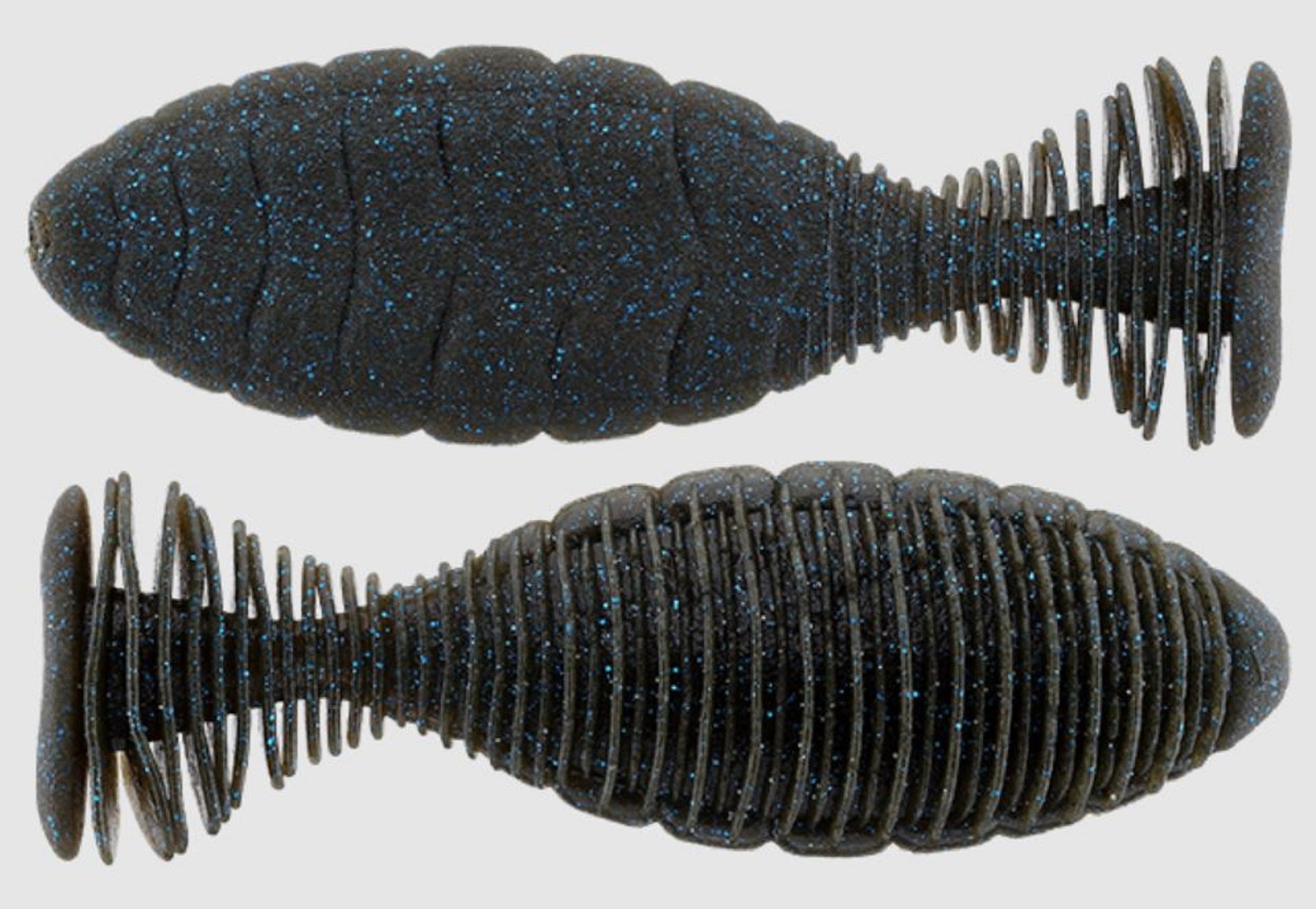 Jackall Soft Lure Shibo Flat 3.6 Inch Dark Green Pumpkin Blue Flake (3269)