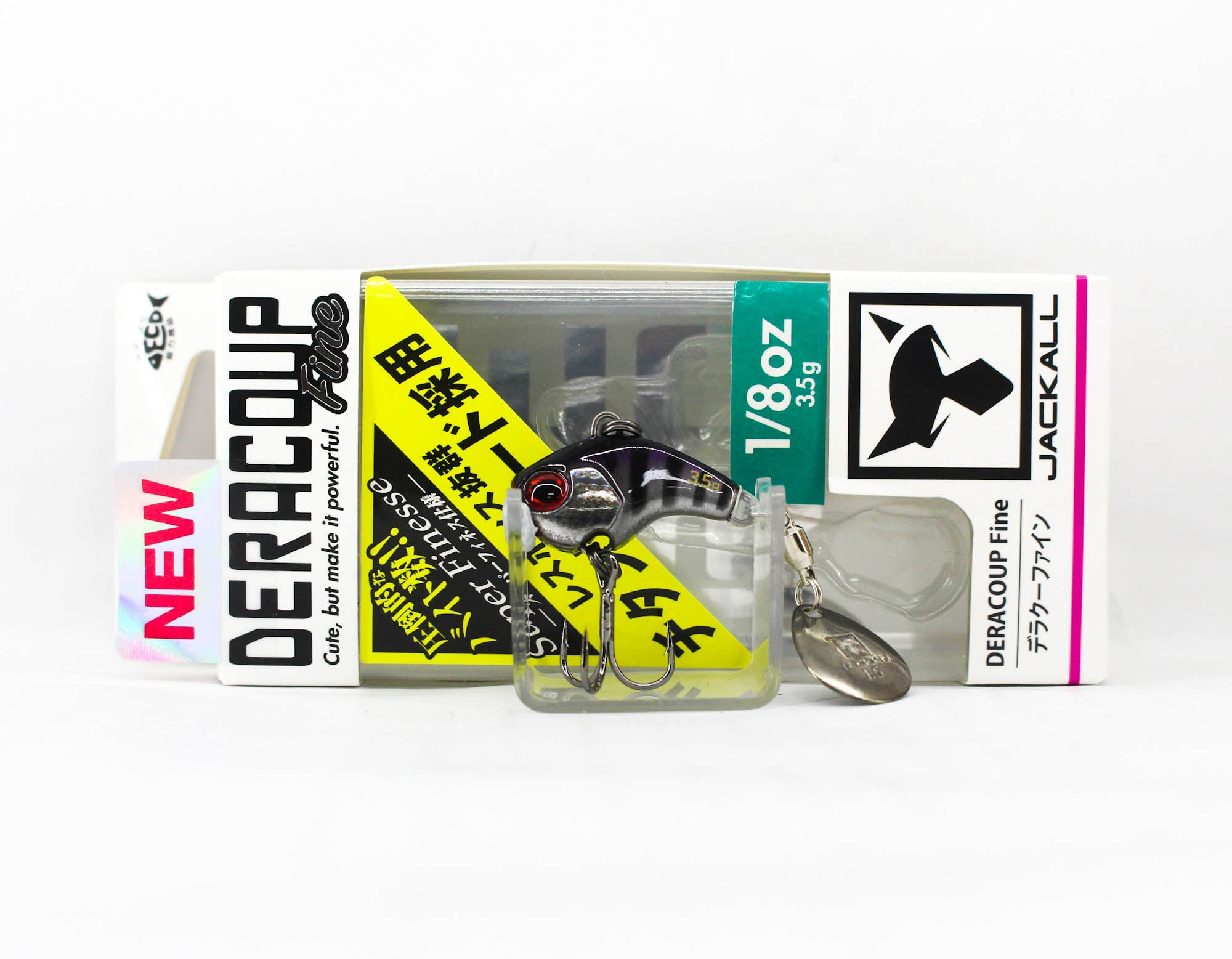 Jackall Deracoup Fine 1/8 oz Spin Tail Sinking Lure Muddy Black (4969)