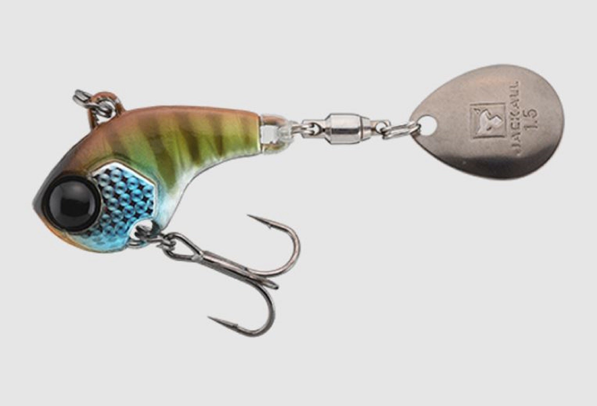 Jackall Deracoup Fine 1/8 oz Spin Tail Sinking Lure Bluegill Stripe (4983)
