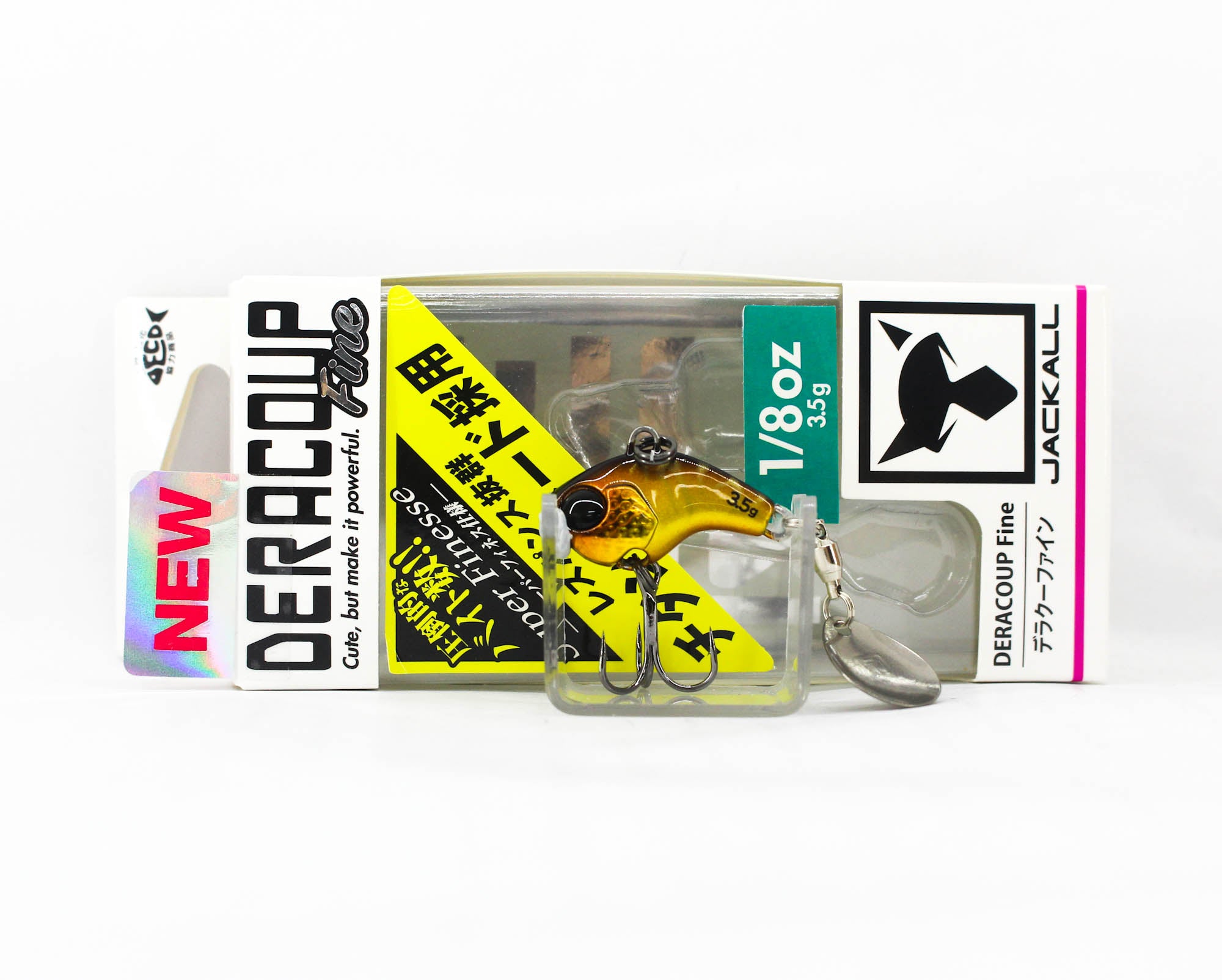 Jackall Deracoup Fine 1/8 oz Spin Tail Sinking Lure Silver Gold Bk (4990)