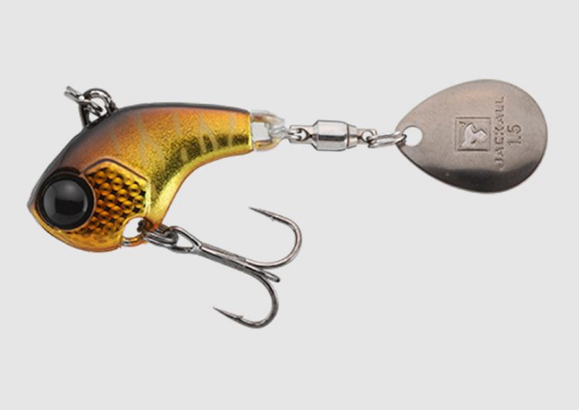 Jackall Deracoup Fine 1/8 oz Spin Tail Sinking Lure Silver Gold Bk (4990)