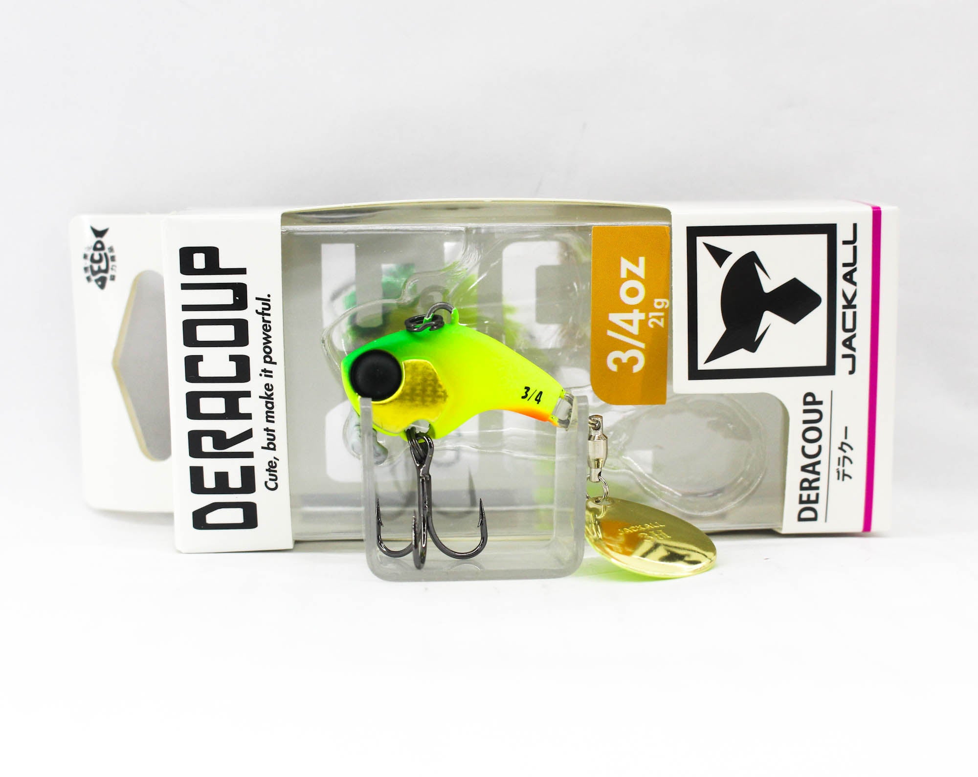 Jackall Deracoup 3/4 oz Spin Tail Sinking Lure Dera Chartreuse (6017)