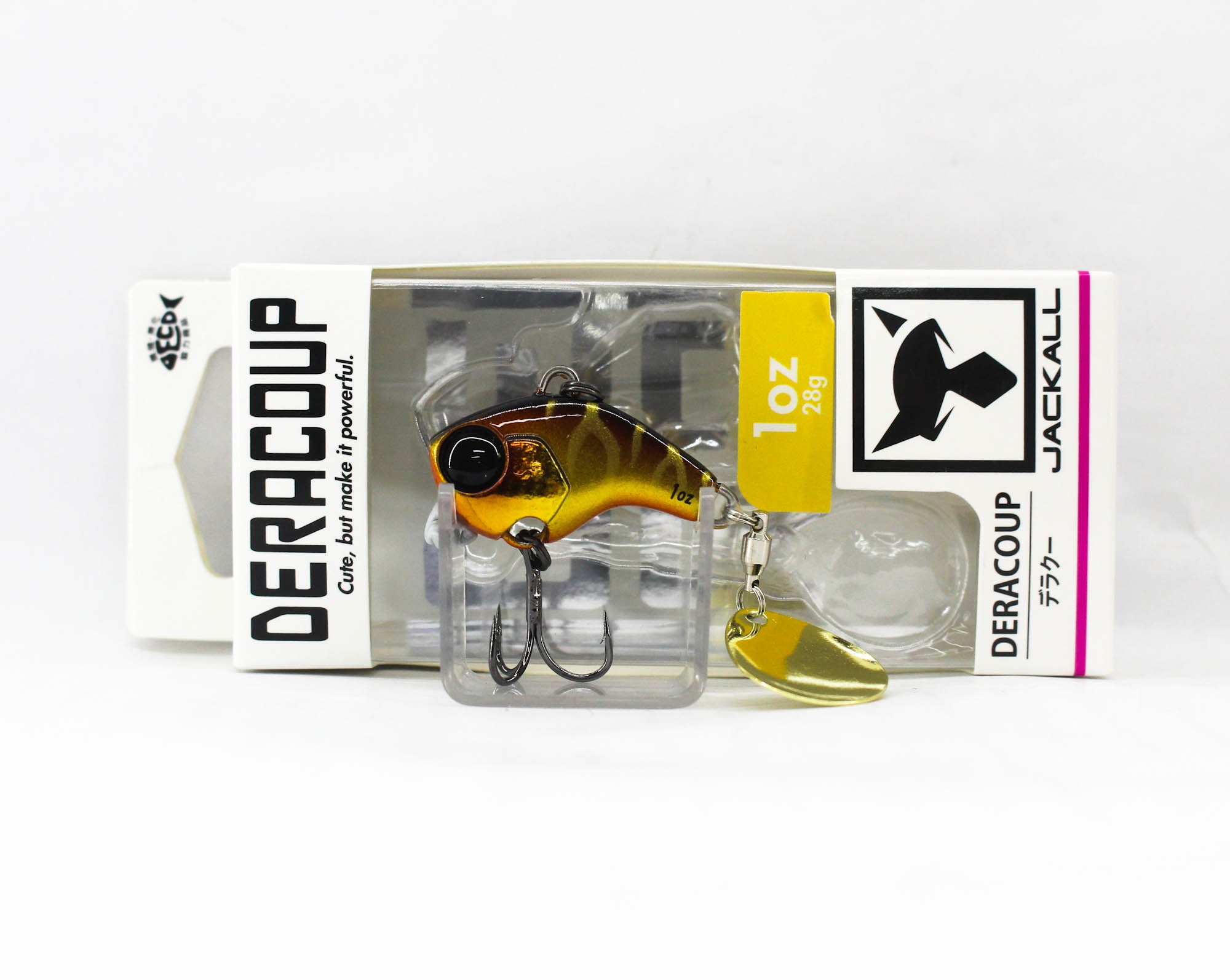 Jackall Deracoup 1 oz Spin Tail Sinking Lure Silver Gold Black (6079)
