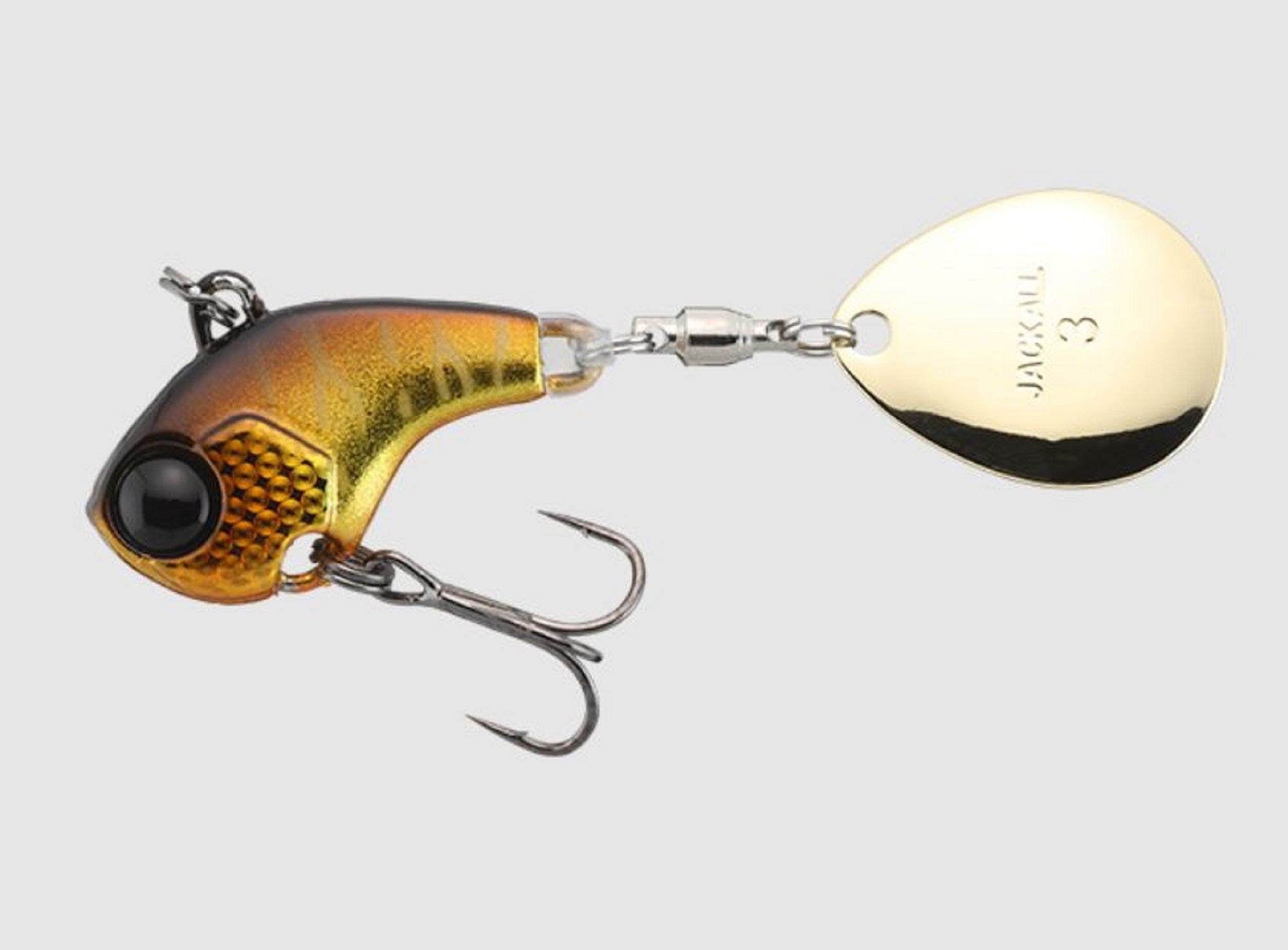 Jackall Deracoup 1 oz Spin Tail Sinking Lure Silver Gold Black (6079)