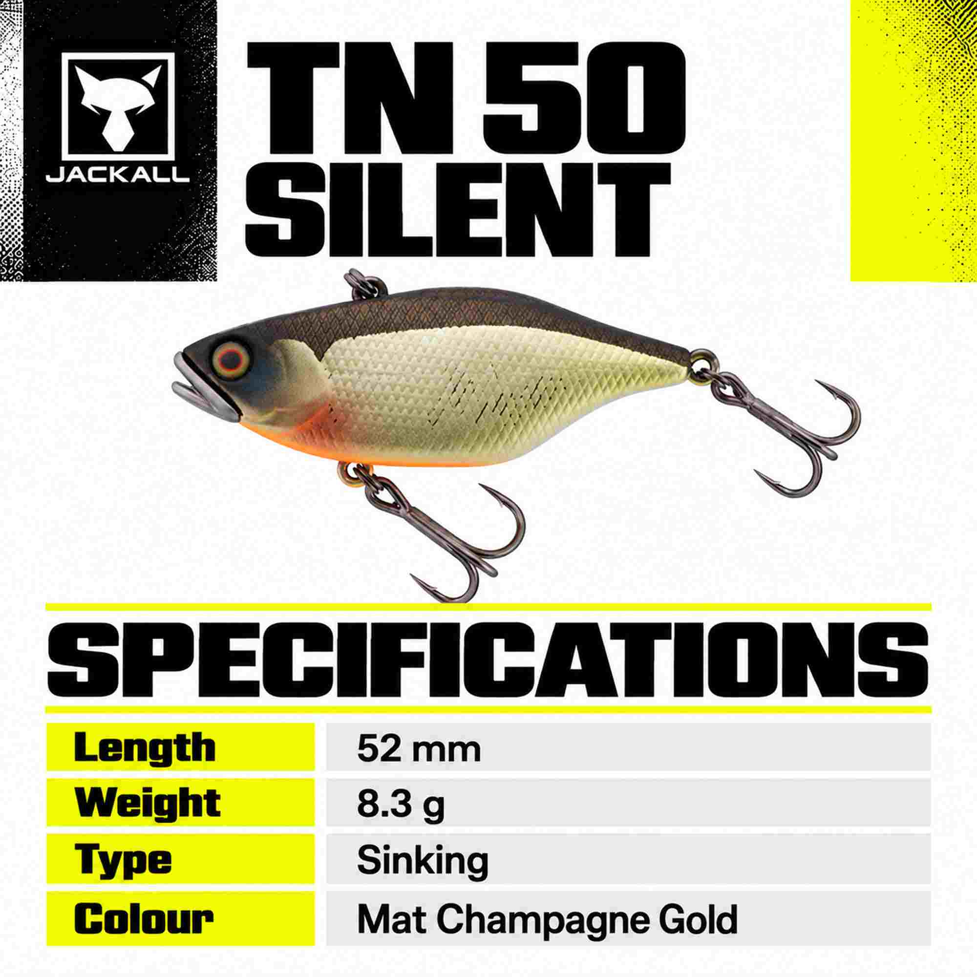Jackall TN 50 Silent Vibration Lure Mat Champagne Gold (6253)