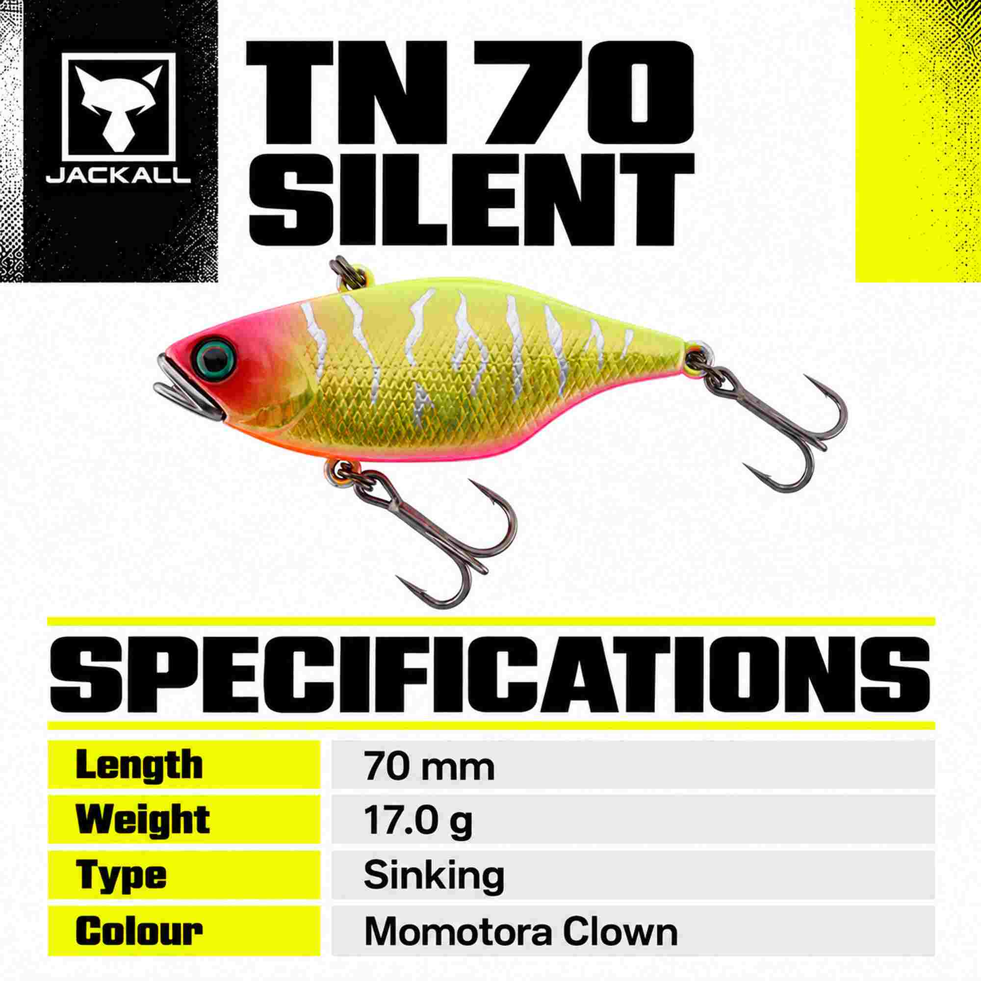 Jackall TN 70 Silent Vibration Lure Momotora Clown (6277)