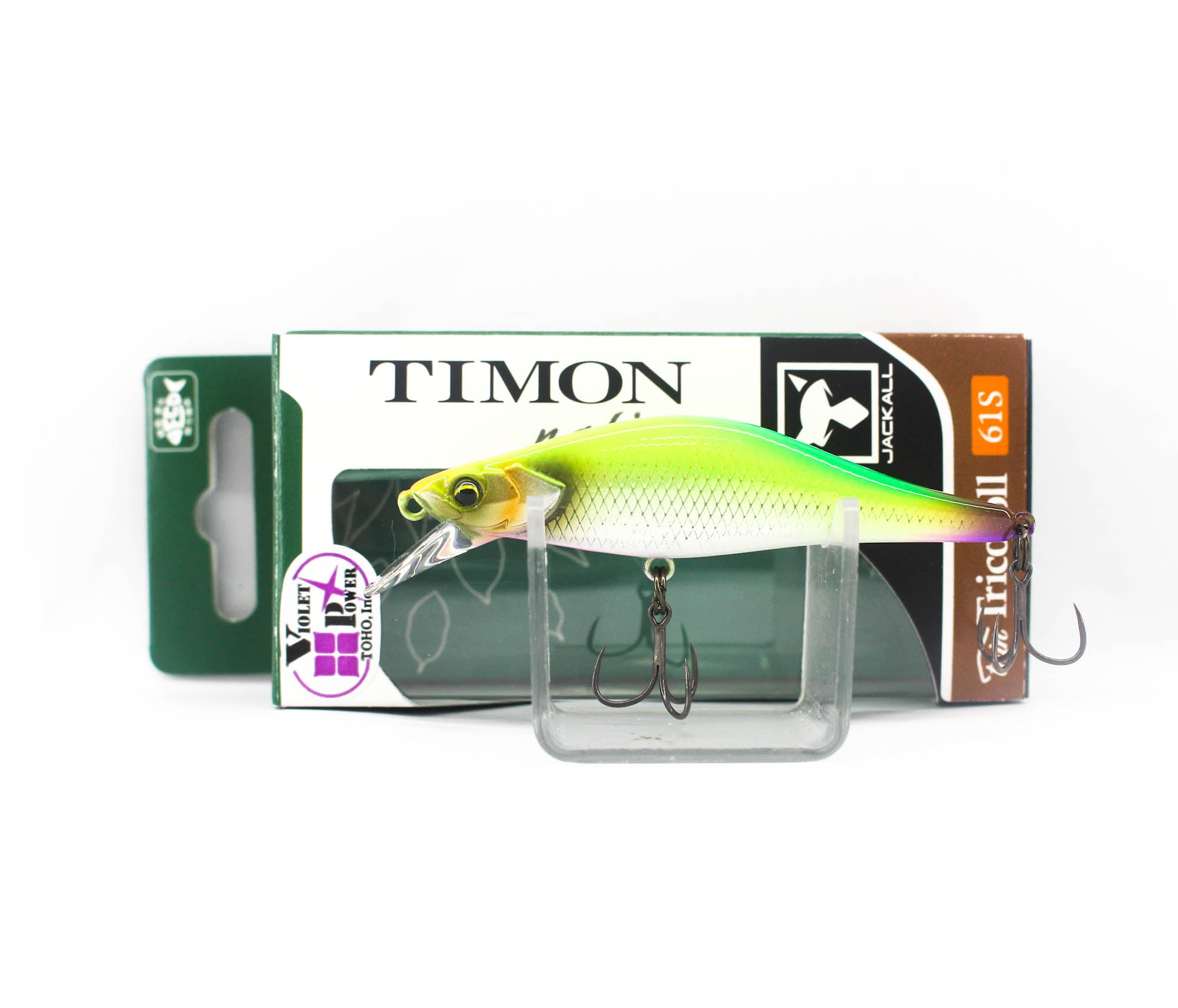 Jackall Timon Tricoroll Thin 61S Sinking Lure Parallel Chartreuse (8394)