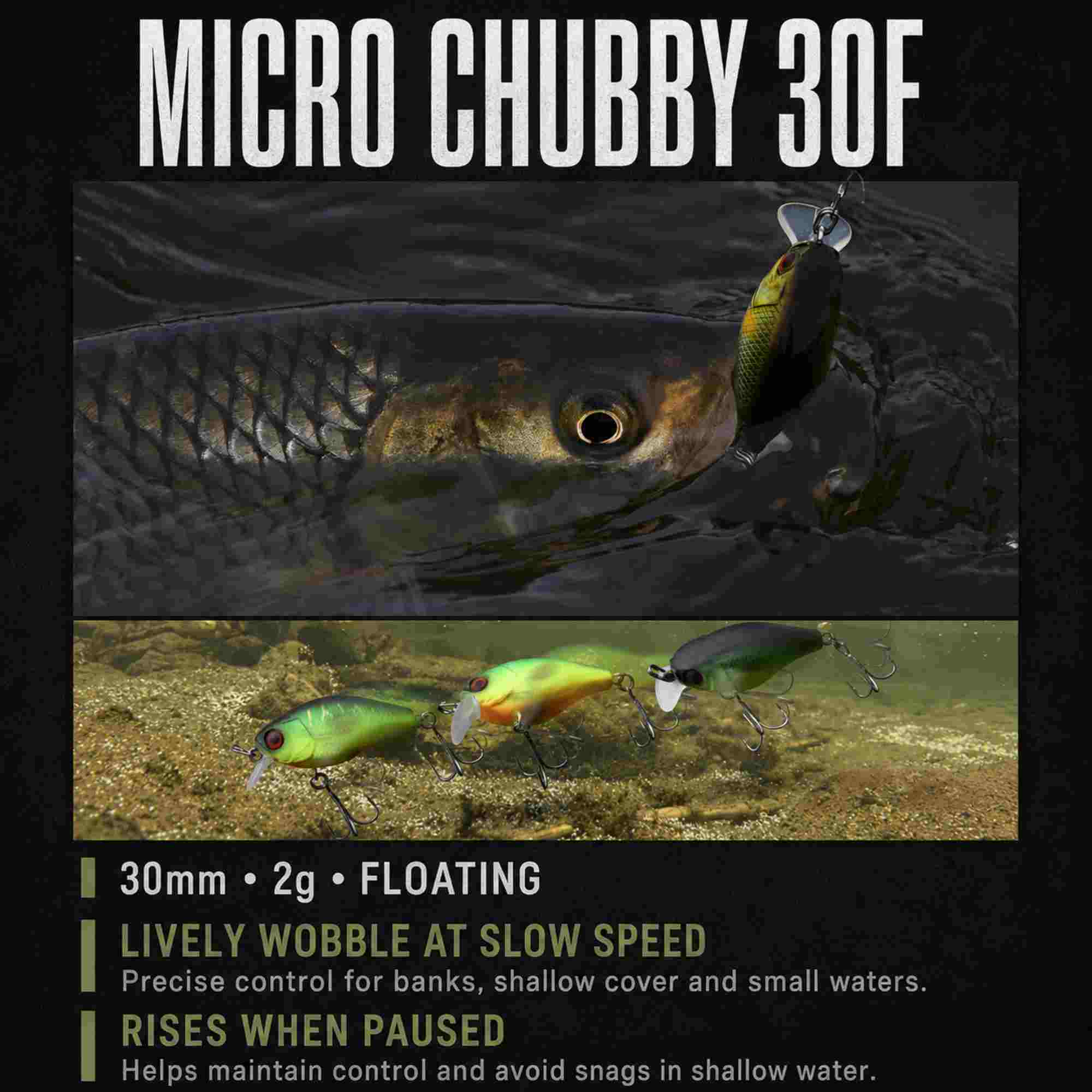 Jackall Chubby Micro 30F Floating Lure UV Mat Chart G Perch (1592)