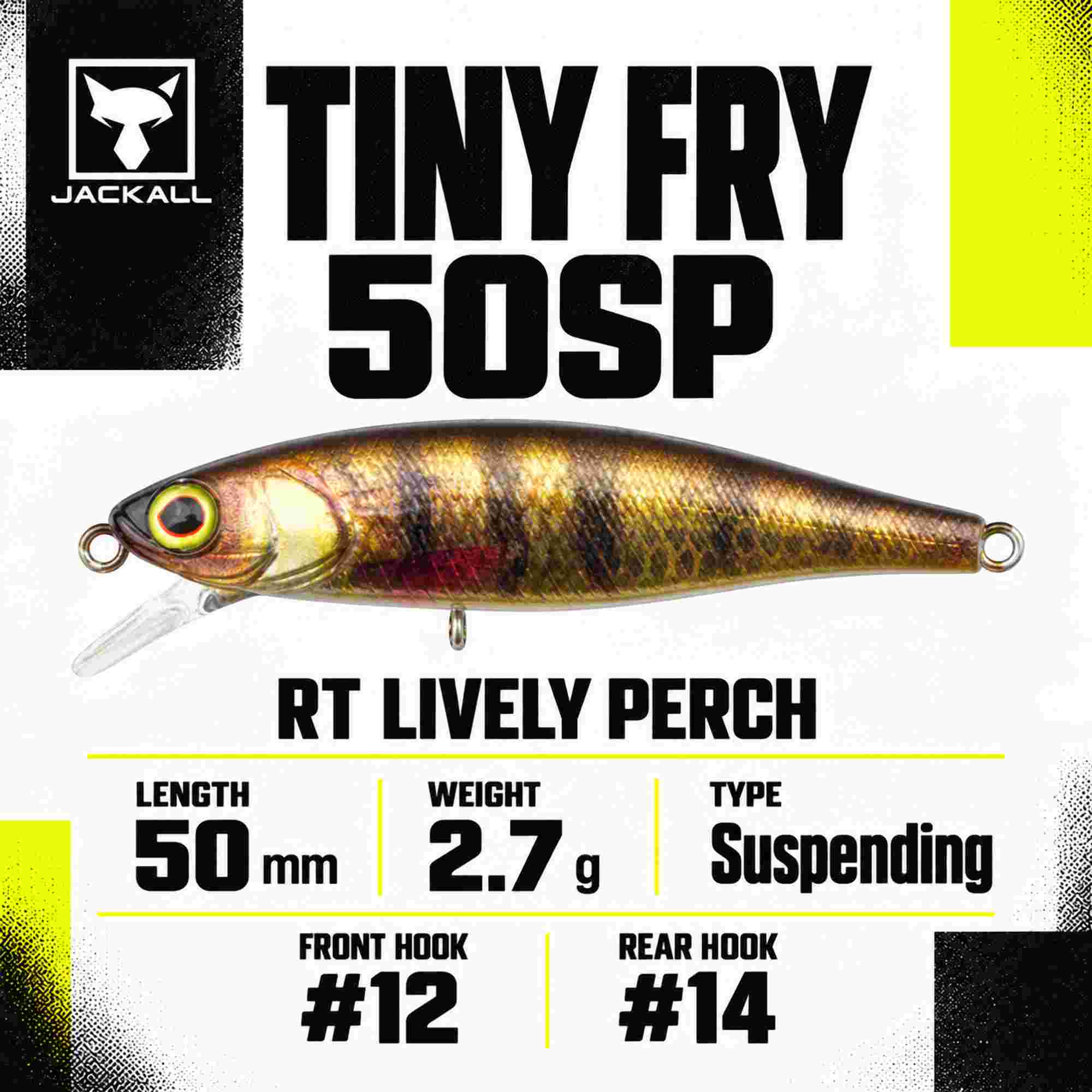 Jackall Tiny Fry 50SP Suspend Lure RT Lively Perch (2261)
