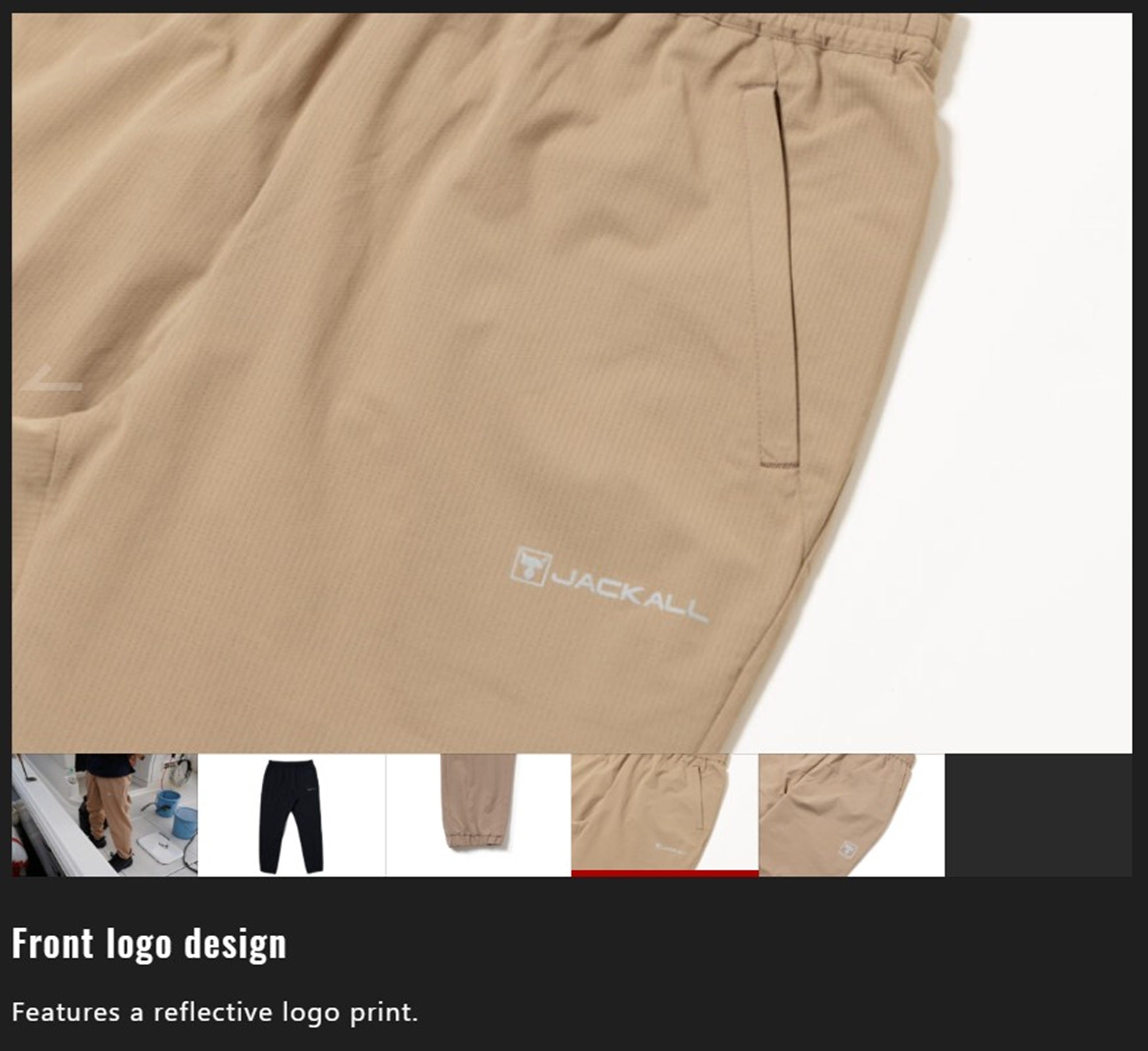 Jackall Pants PA-B001 Dry Mesh Slim Jogger Pants Size XXL Black  (3350)