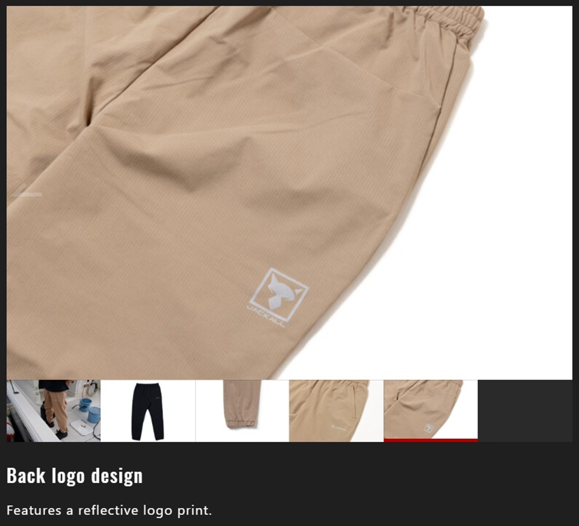 Jackall Pants PA-B001 Dry Mesh Slim Jogger Pants Size XXL Black  (3350)