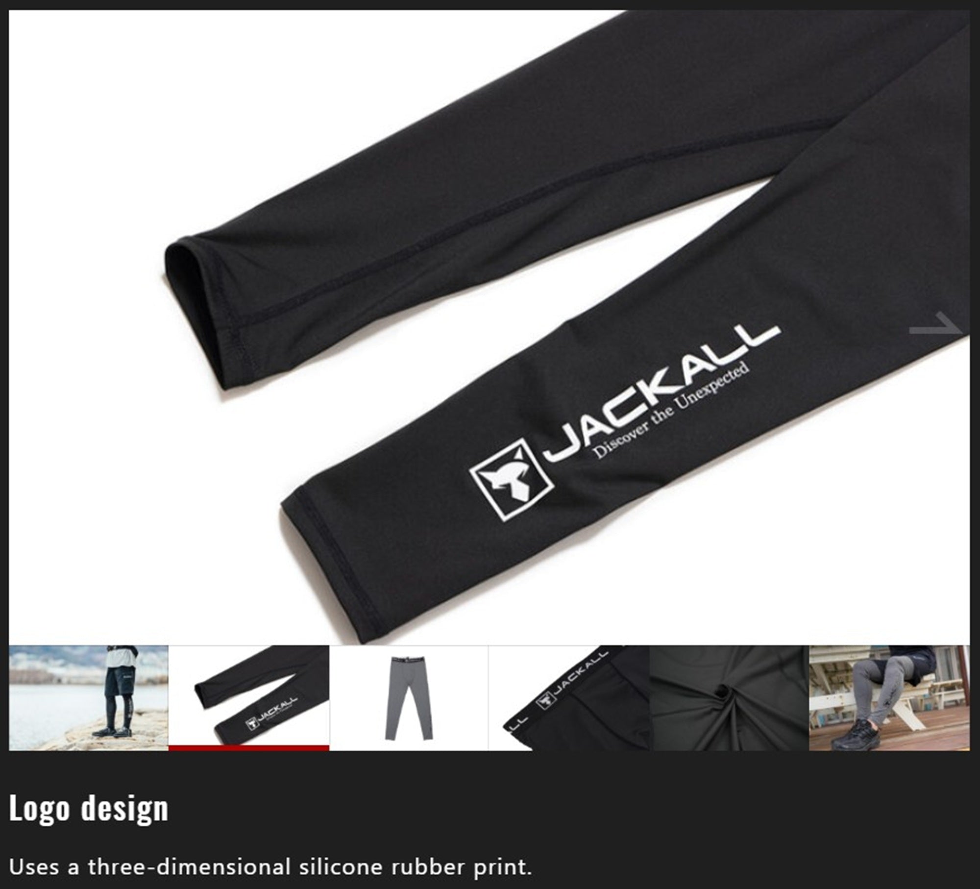 Jackall Tights PA-B003 UV Stretch Tights Size M Black (3572)