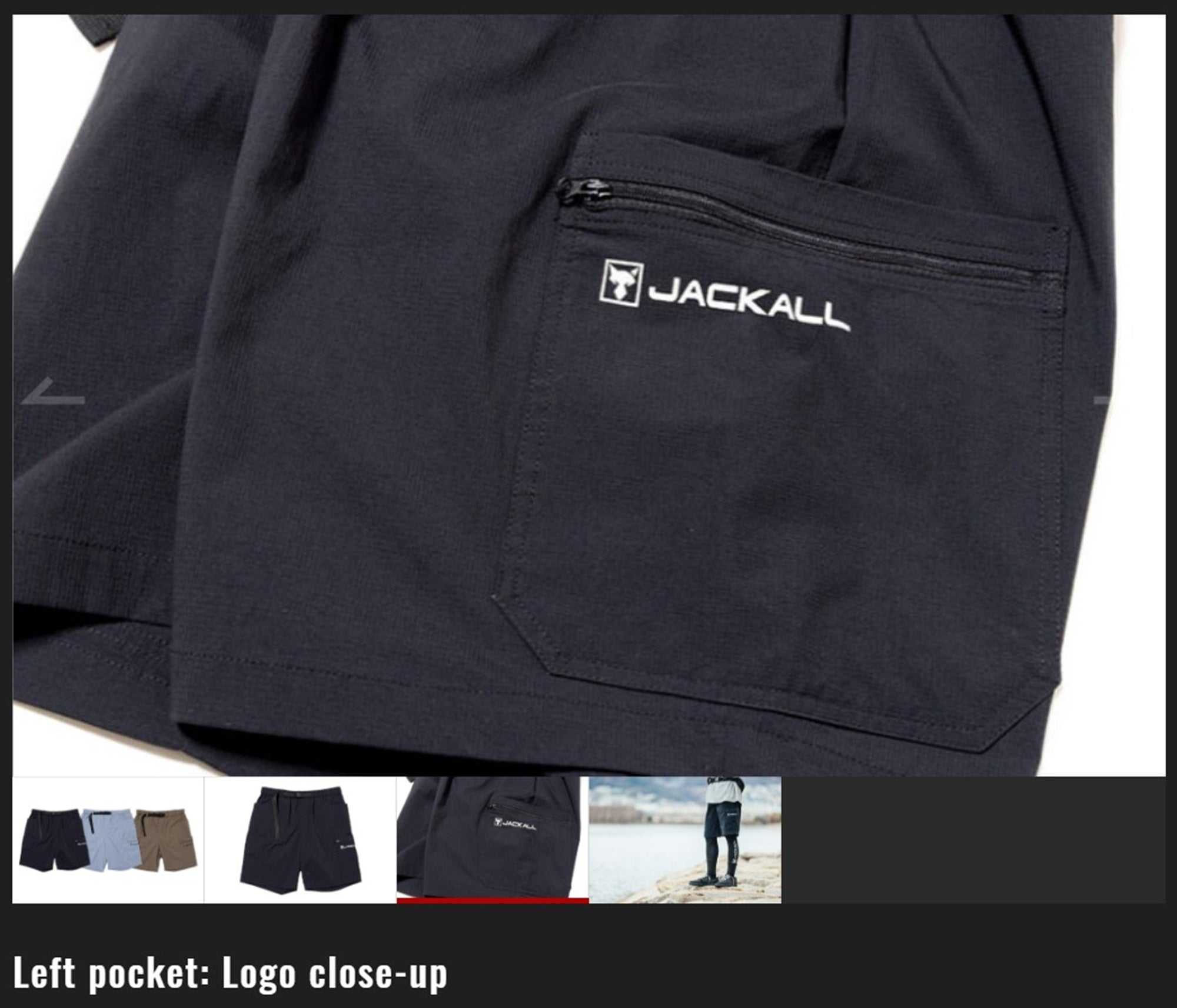 Jackall Shorts PA-B004 Fishing Shorts Size L Black (3688)