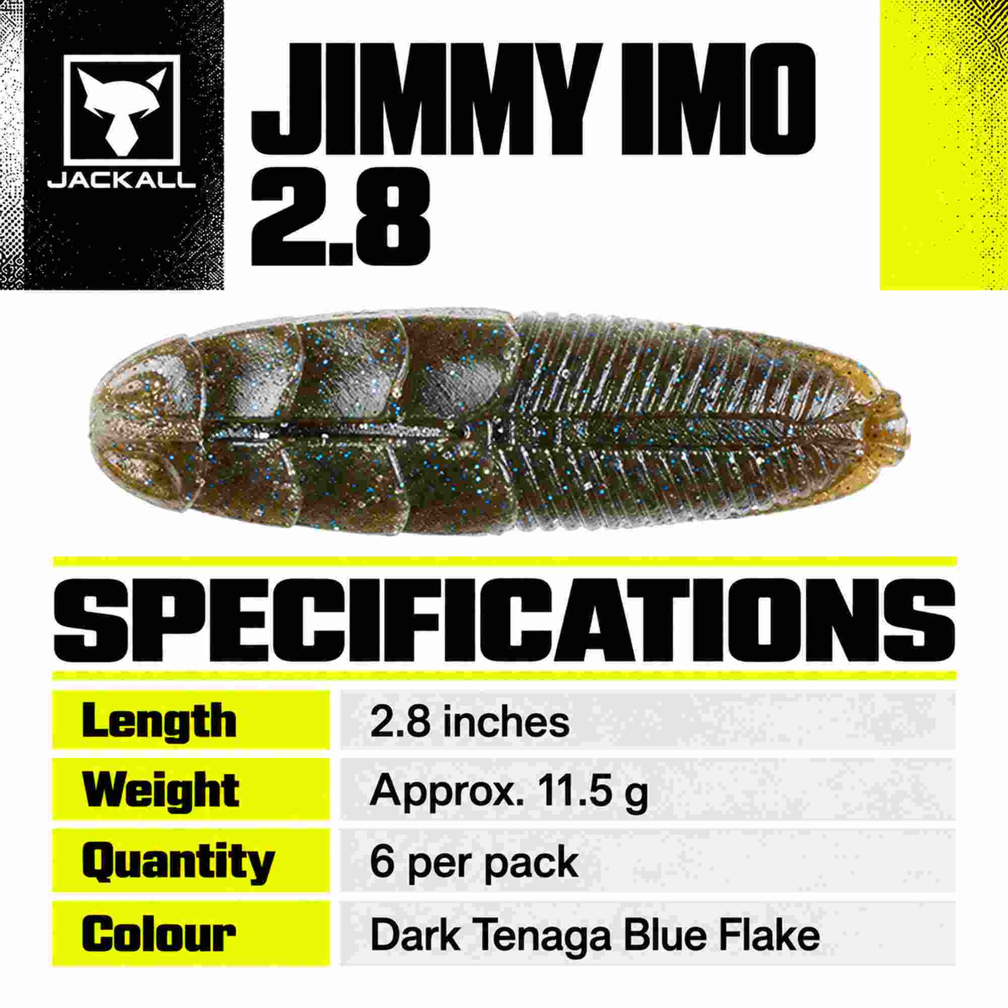 Jackall Soft Lure Jimmy IMO 2.8 Inches Dark Tenaga Blue Flake (7258)