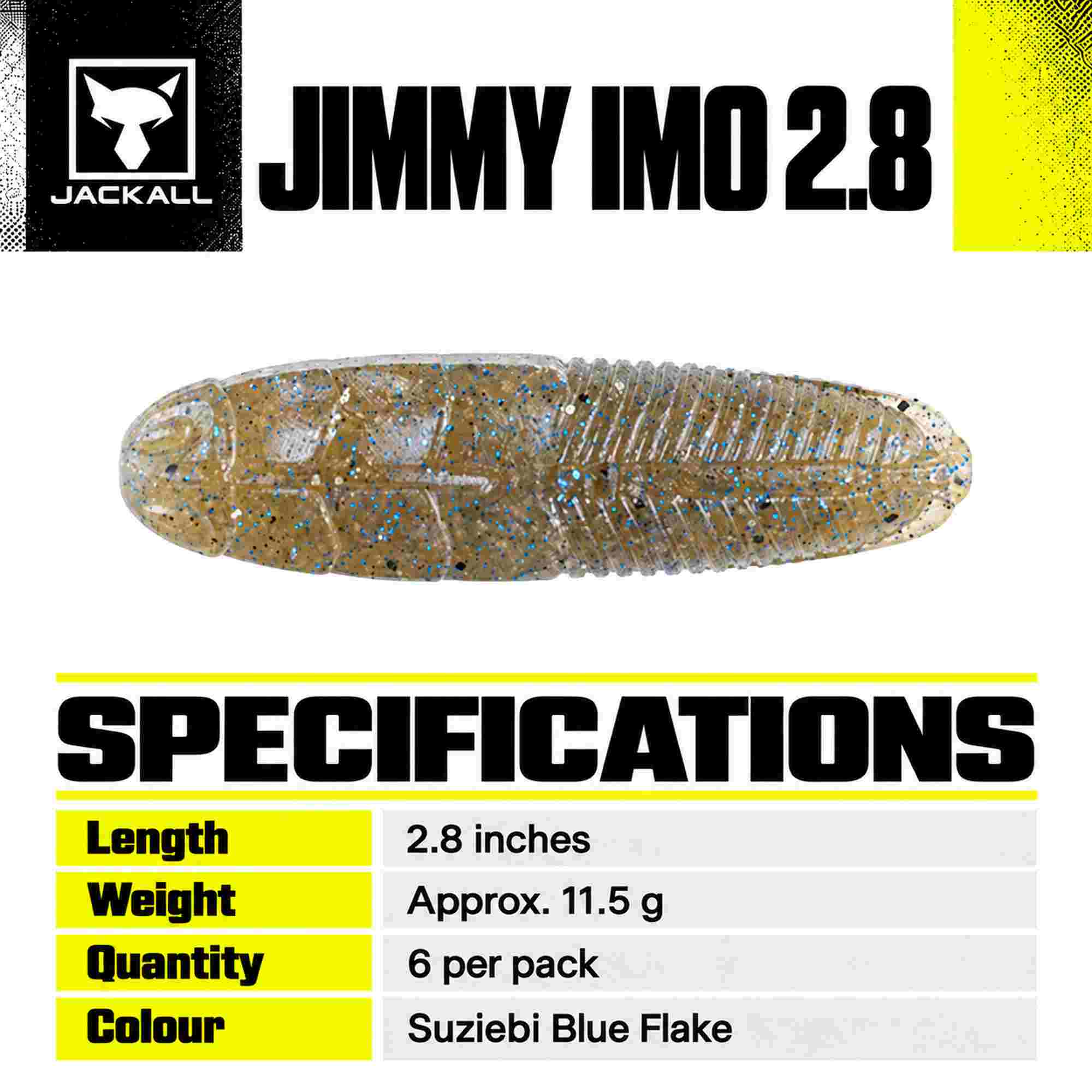 Jackall Soft Lure Jimmy IMO 2.8 Inches Suziebi Blue Flake (7272)