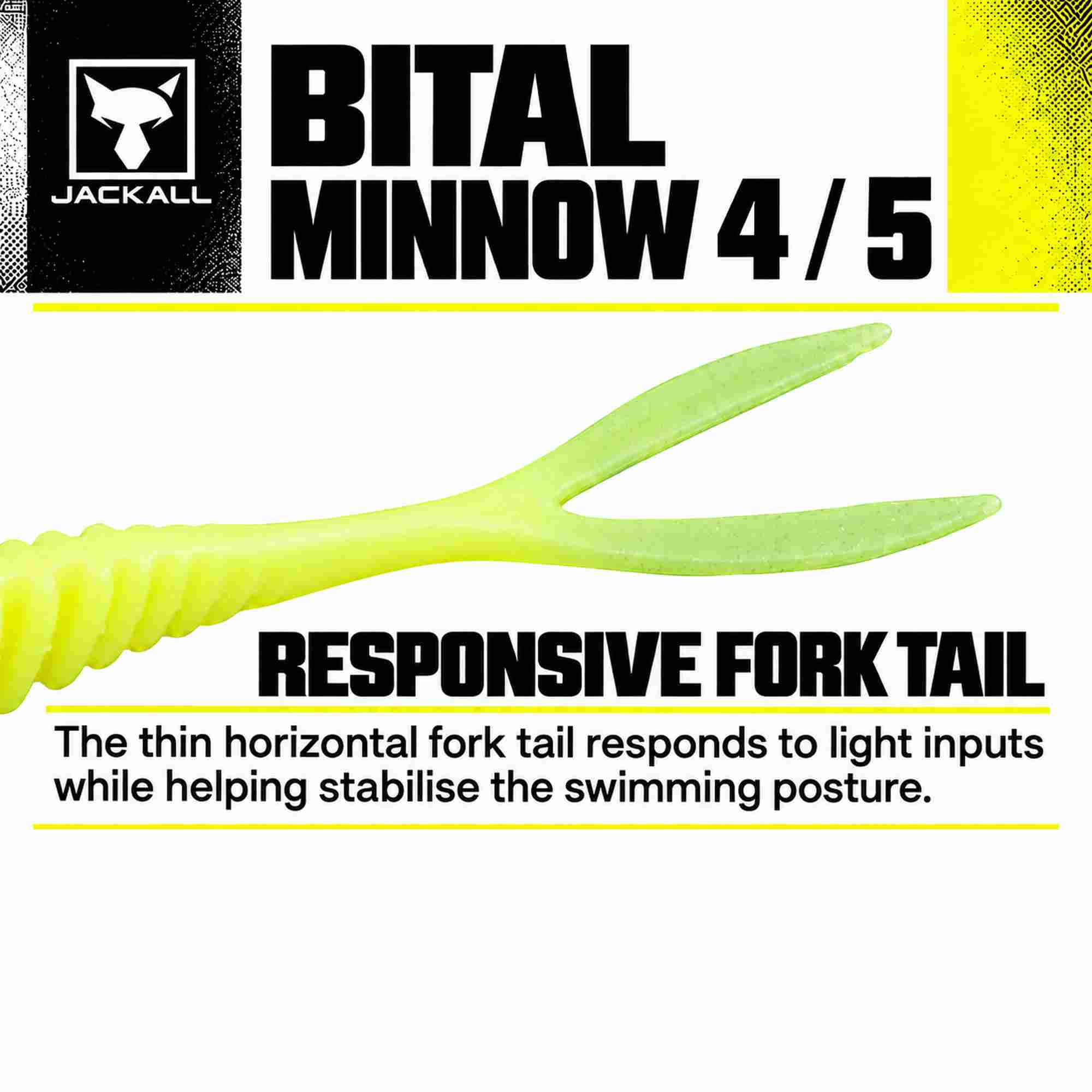 Jackall Soft Lure Bital Minnow 4 Inches Japan Shad (7302)