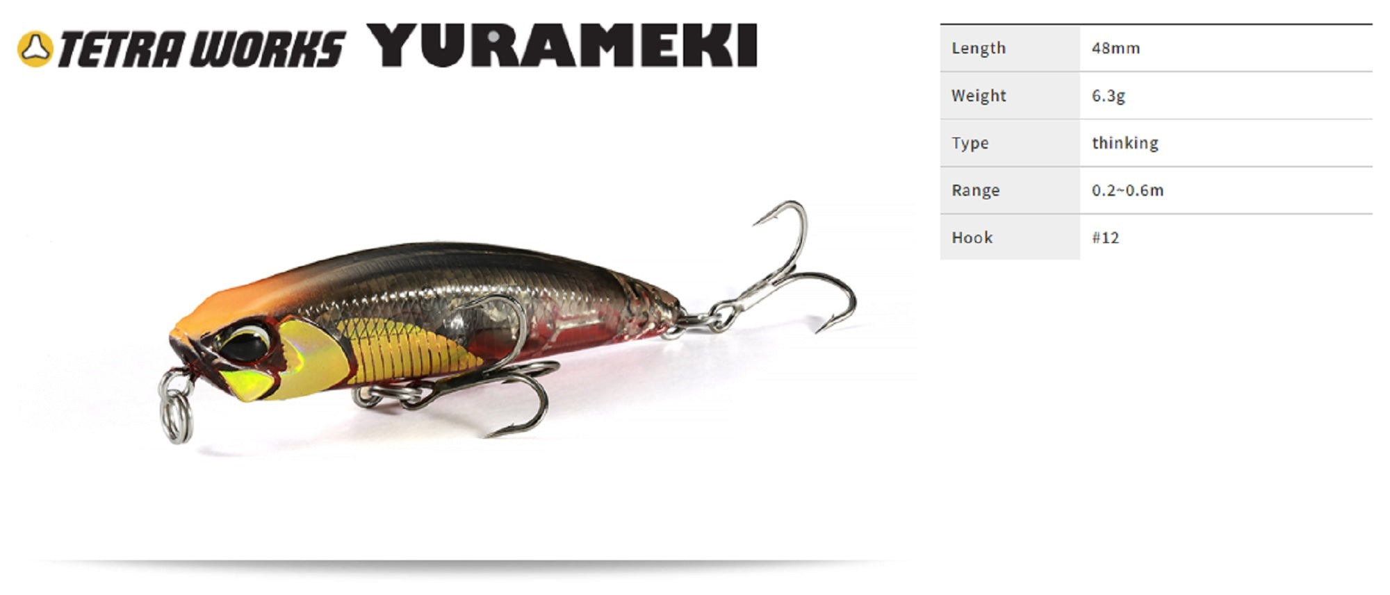 Duo Tetra Works Yurameki 48 mm Sinking Lure DSH0115 (4956)