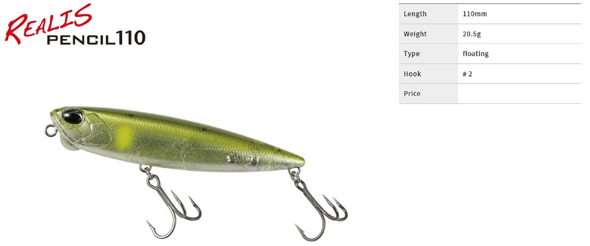 Duo Realis Pencil 110 Topwater Floating Lure ACC3059 (6348)