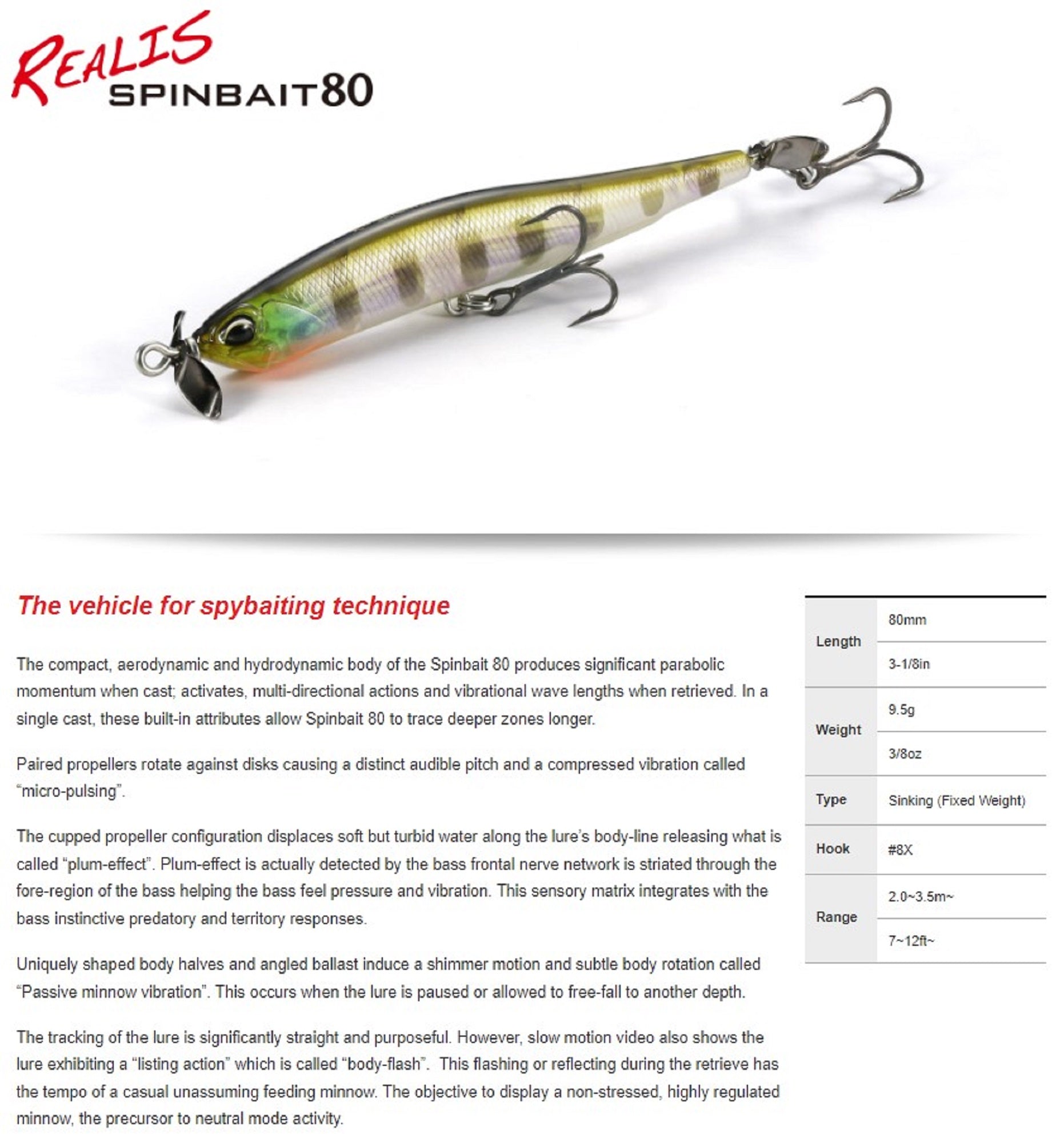 Duo Realis Spin Bait 80 spinbait spybait Sinking Lure DSH3061 (8273)