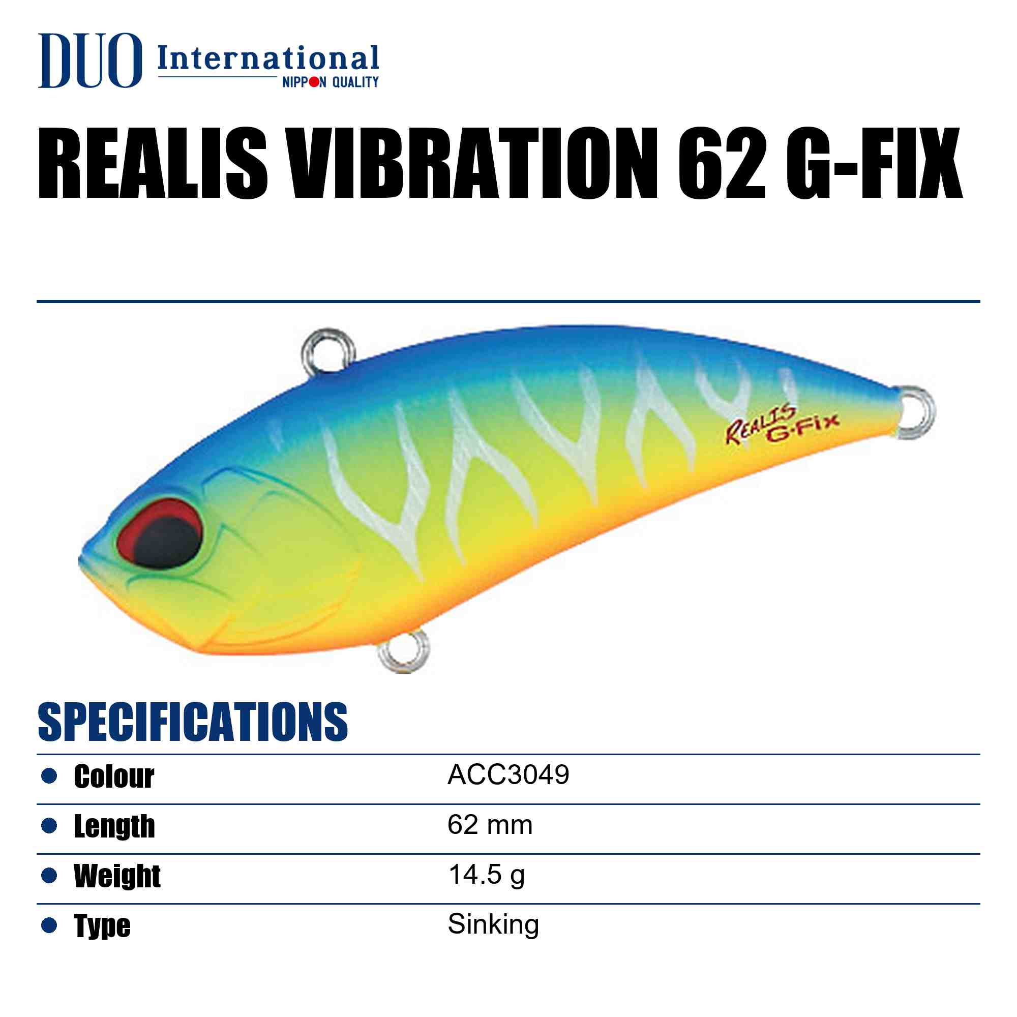 Duo Realis Vibration 62 G Fix Sinking Lure ACC3049 (8128)
