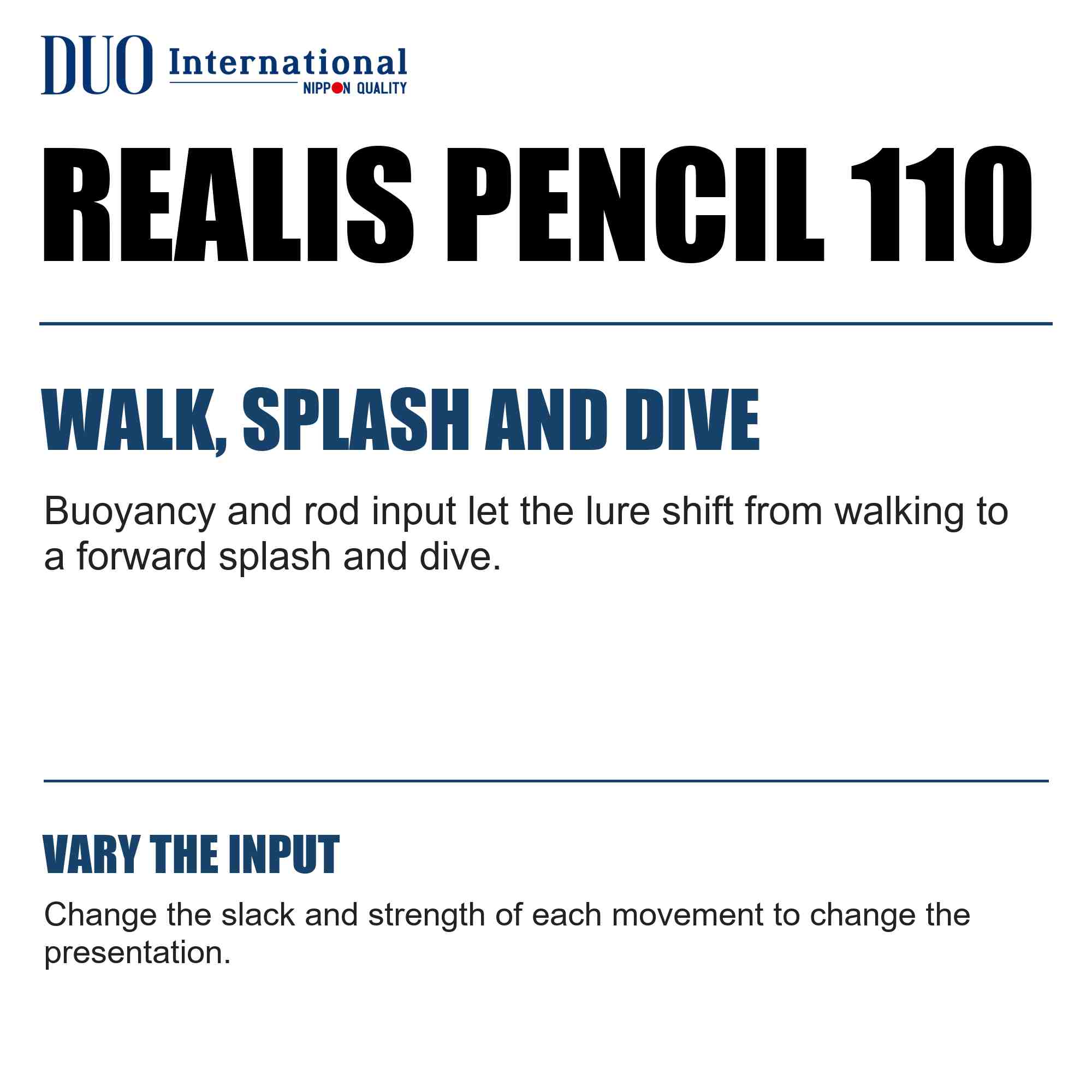 Duo Realis Pencil 110 Topwater Floating Lure GEA3006 (9842)