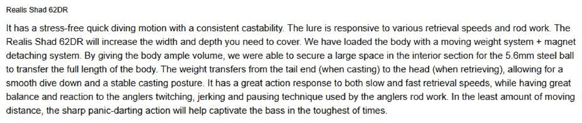 Duo Realis Shad 62 DR Suspend Lure DRH3060 (0282)