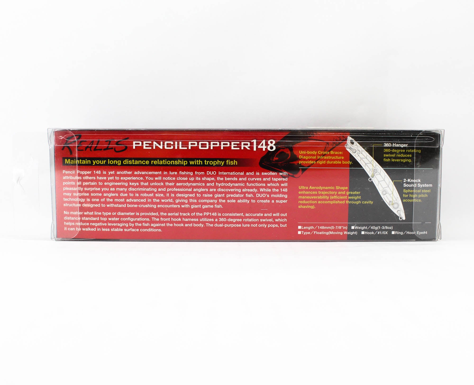 Duo Realis Pencil Popper 148 Topwater Floating Lure CCC3176 (3329)