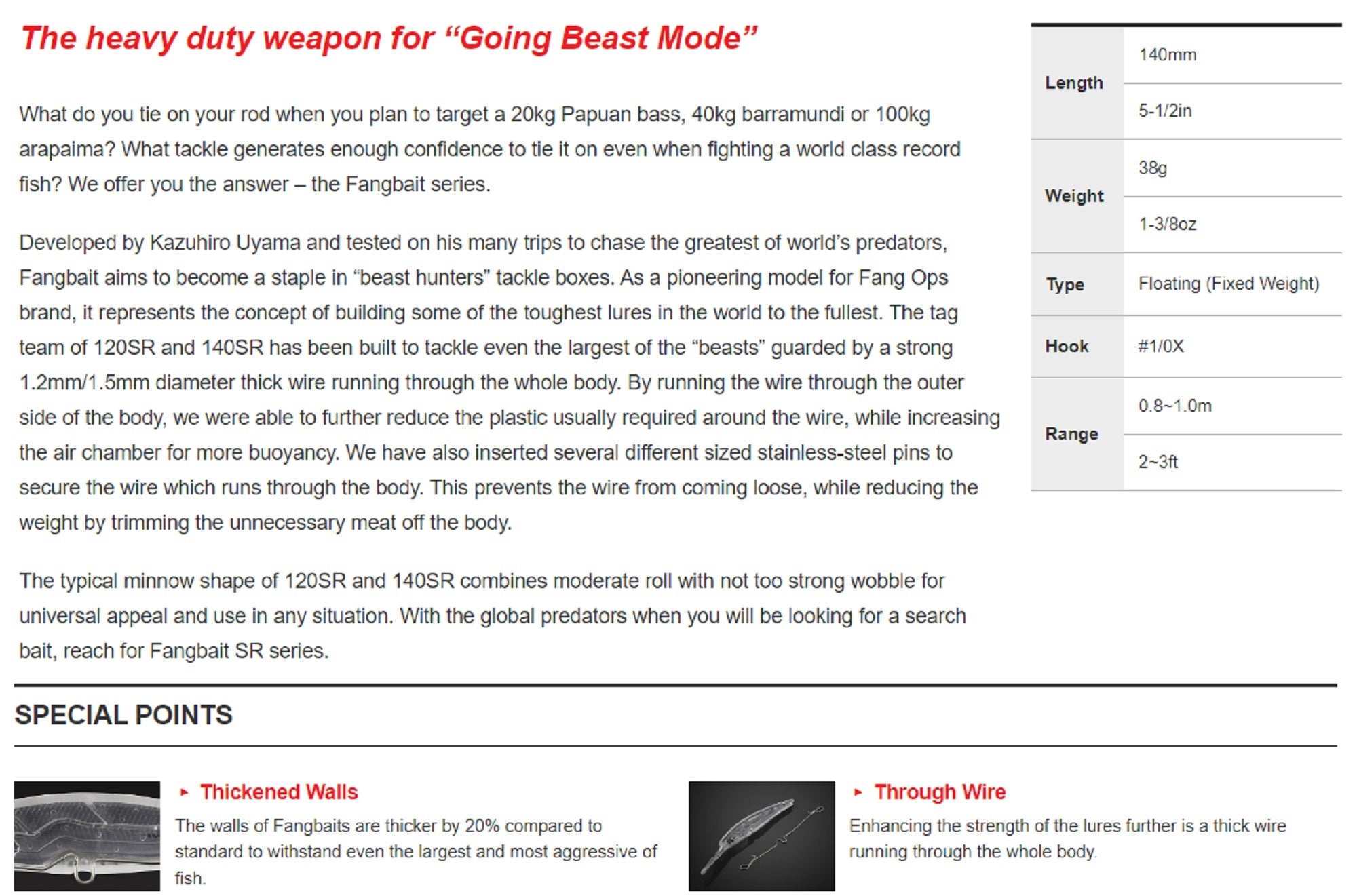 Duo Realis Fangbait 140SR Floating Lure ADA3305 (3656)