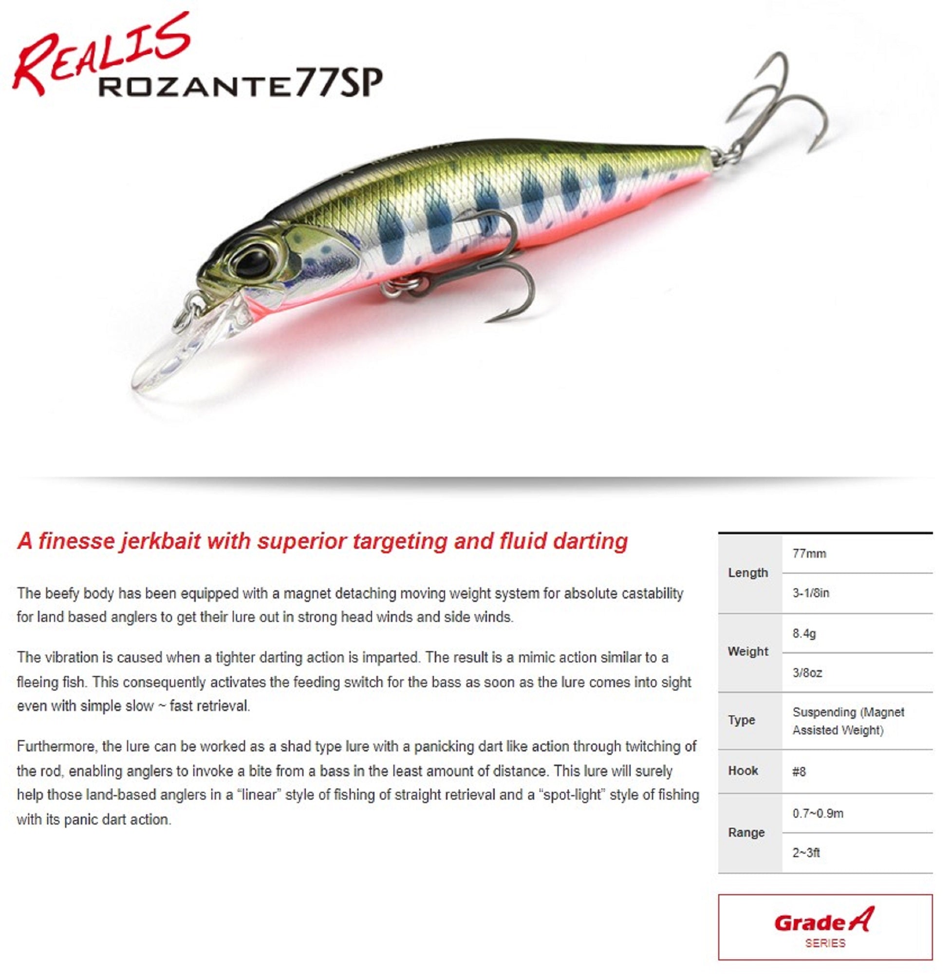 Duo Realis Rozante 77 SP Suspend Lure ADA4013 (1101)