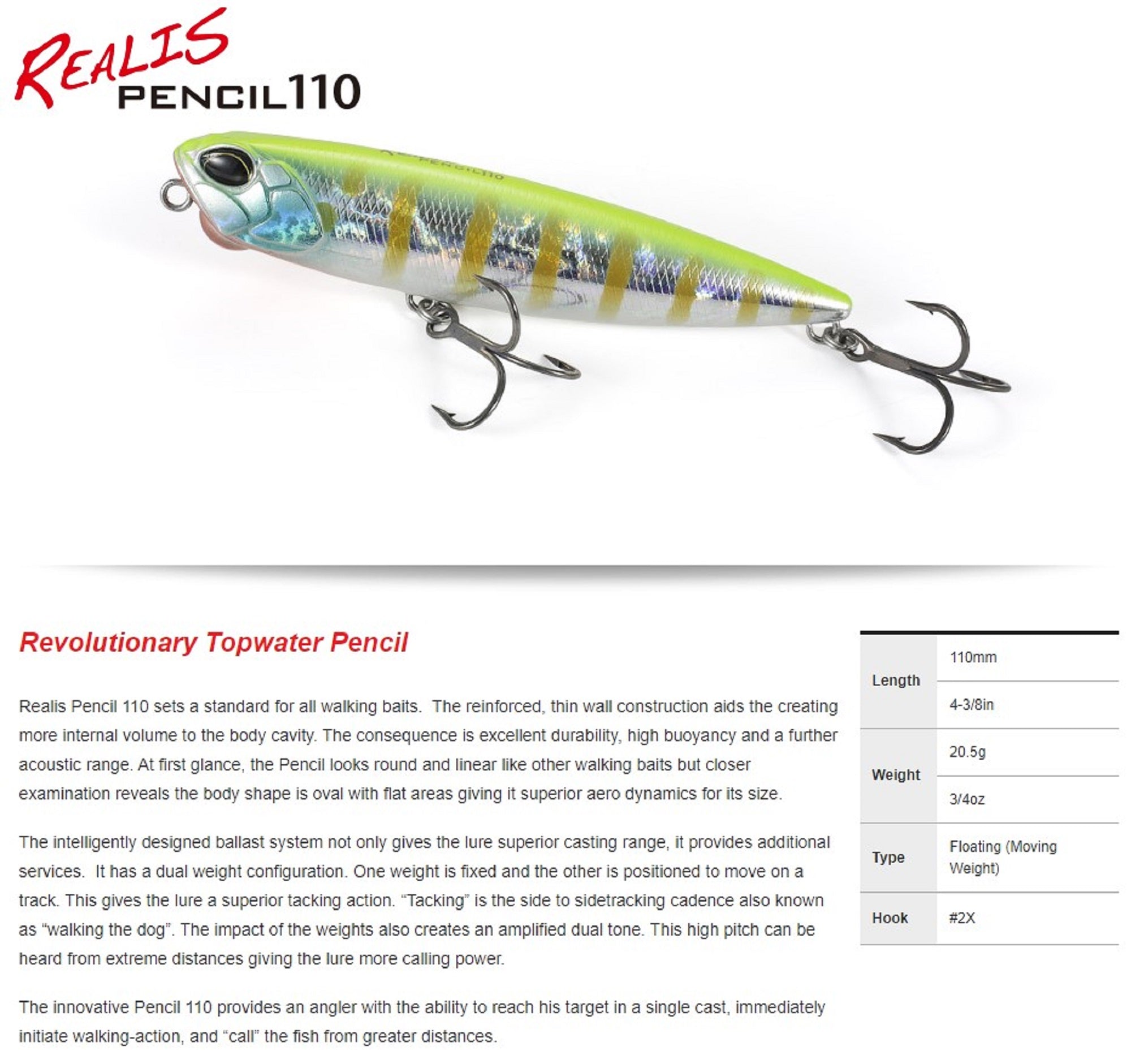 Duo Realis Pencil 110 Topwater Floating Lure CCCZ066 (1828)