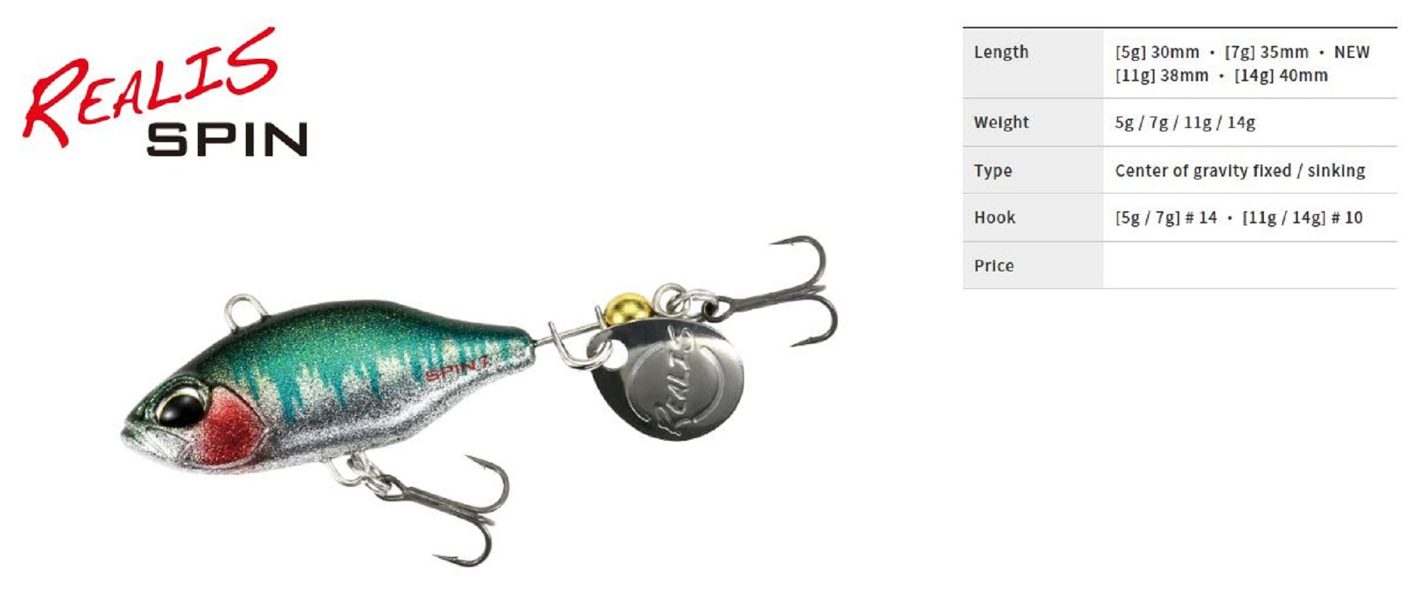 Duo Realis Spin 35mm 7 grams Spinner Bait Lure CDA3033 (3242)