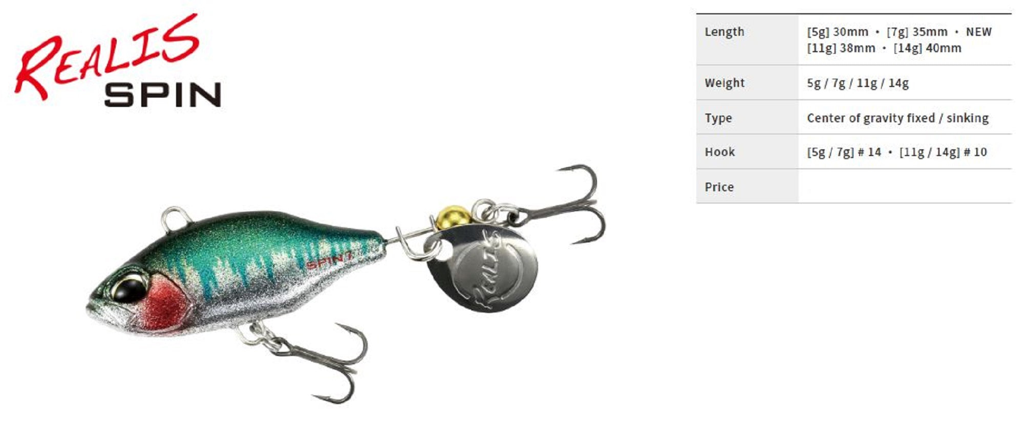 Duo Realis Spin 35mm 7 grams Spinner Bait Lure CCC3510 (3341)