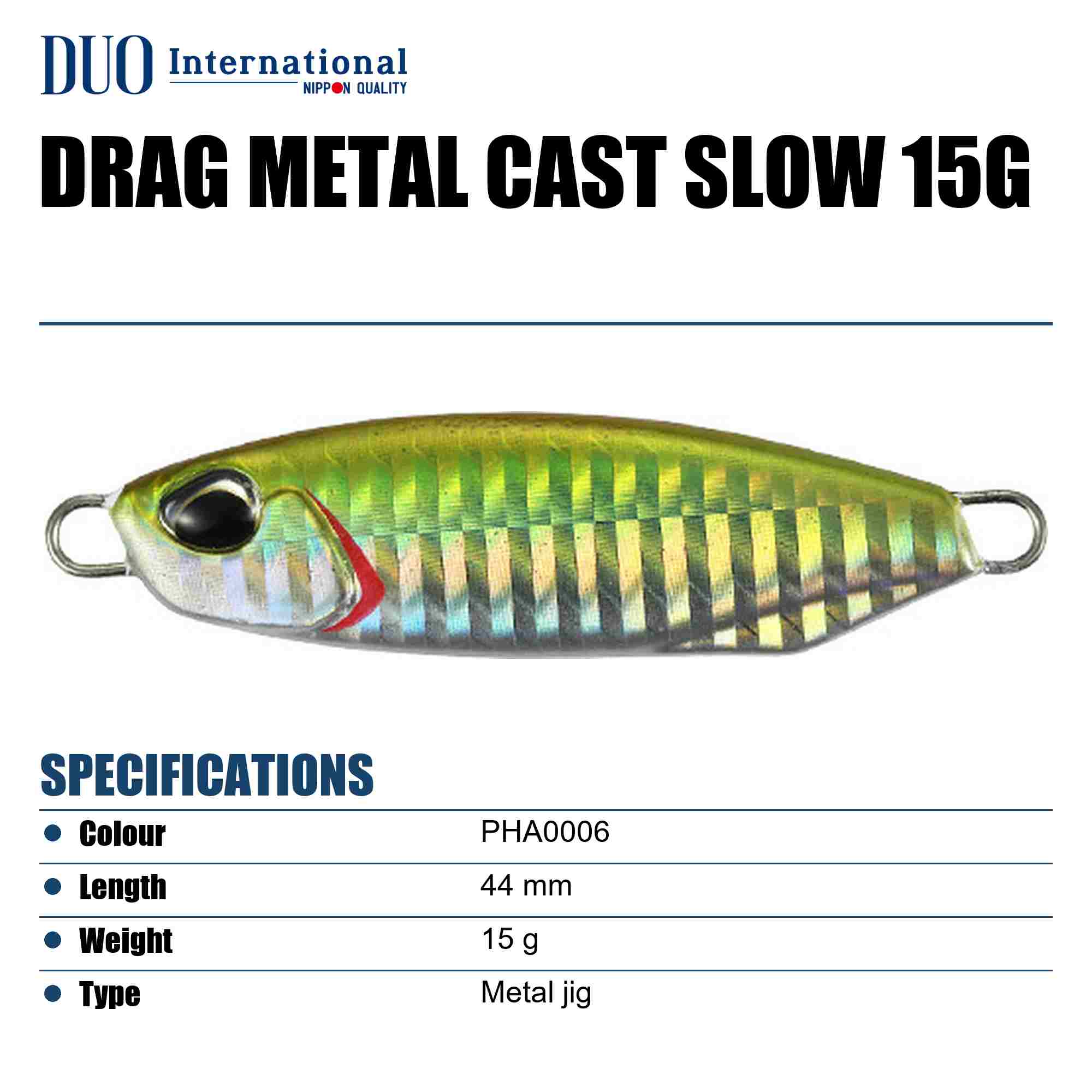 Duo Metal Jig Drag Metal Cast Slow 15 grams PHA0006 (6137)