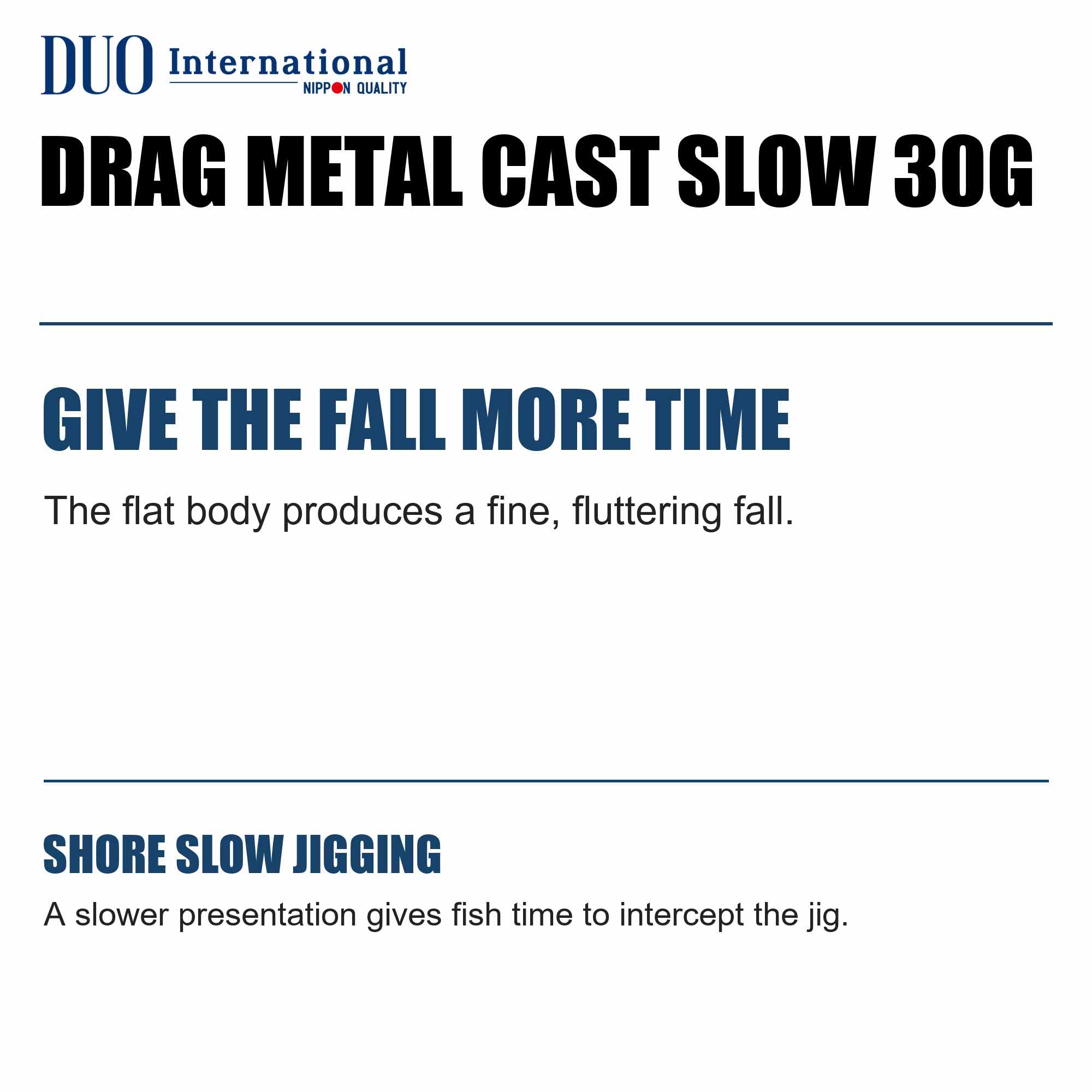 Duo Metal Jig Drag Metal Cast Slow 30 grams PHA0006 (6267)