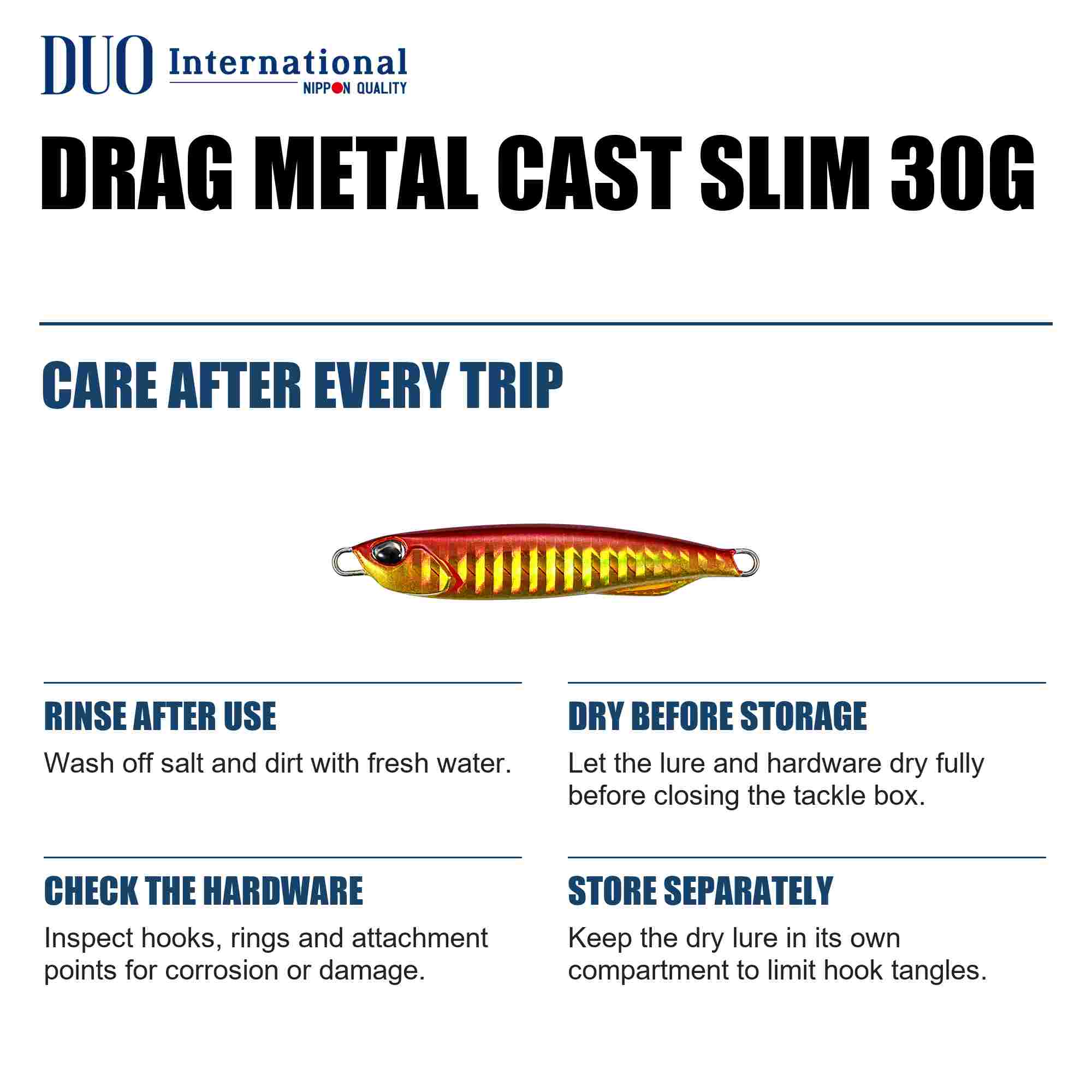 Duo Metal Jig Drag Metal Cast Slim 30 grams PHA0026 (8339)