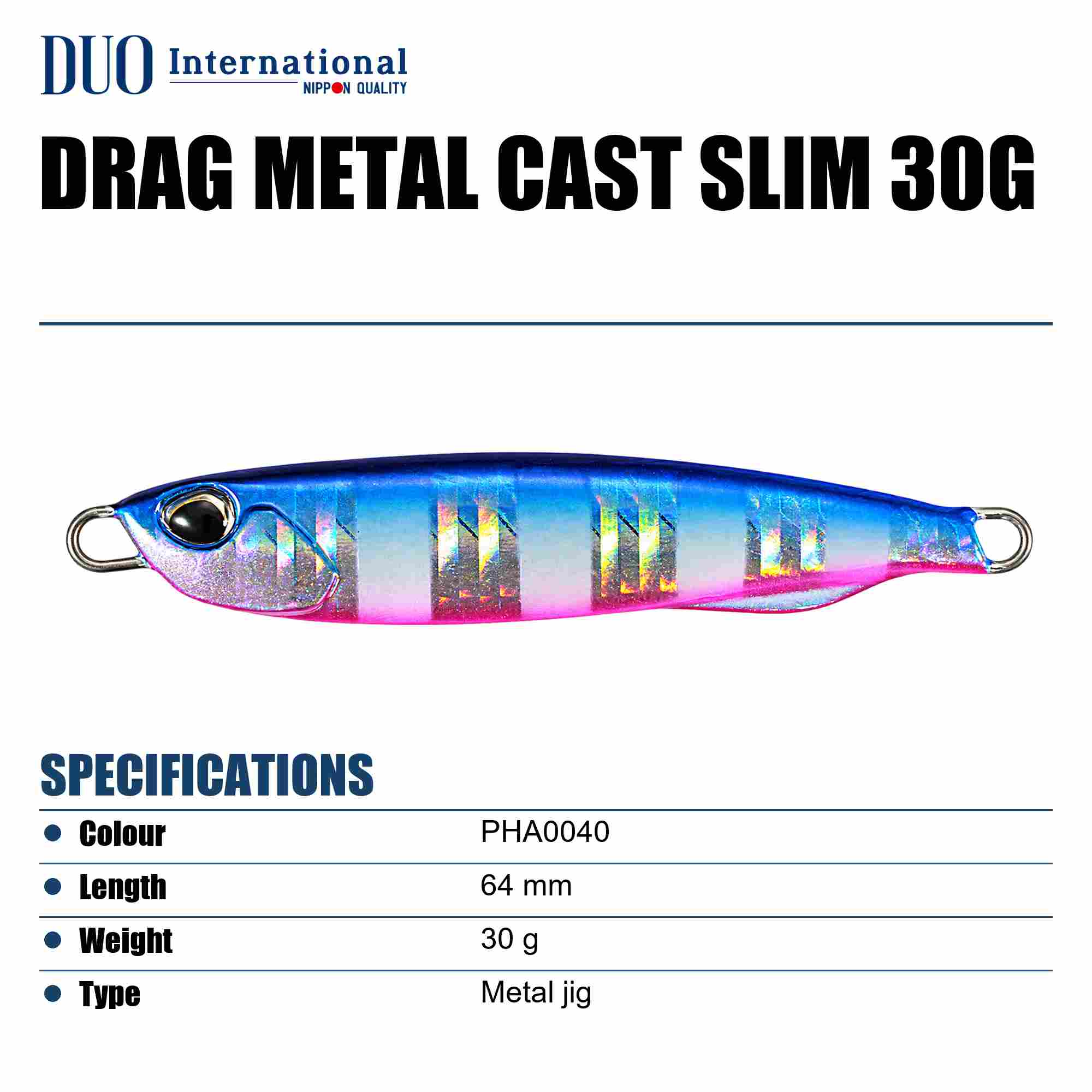 Duo Metal Jig Drag Metal Cast Slim 30 grams PHA0040 (8360)