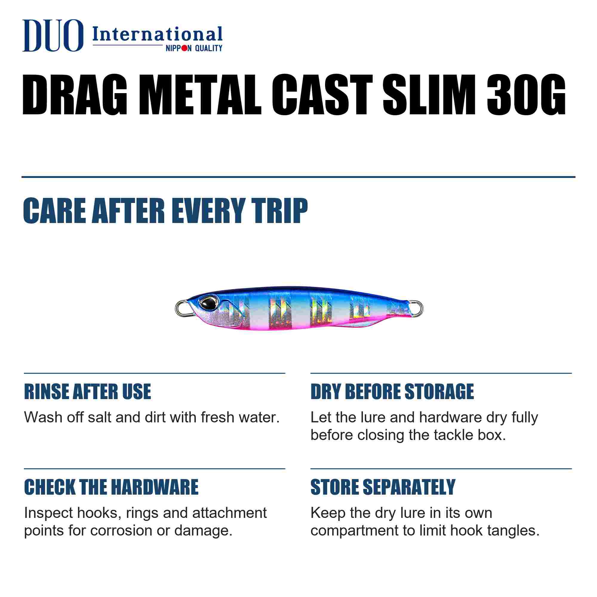 Duo Metal Jig Drag Metal Cast Slim 30 grams PHA0040 (8360)
